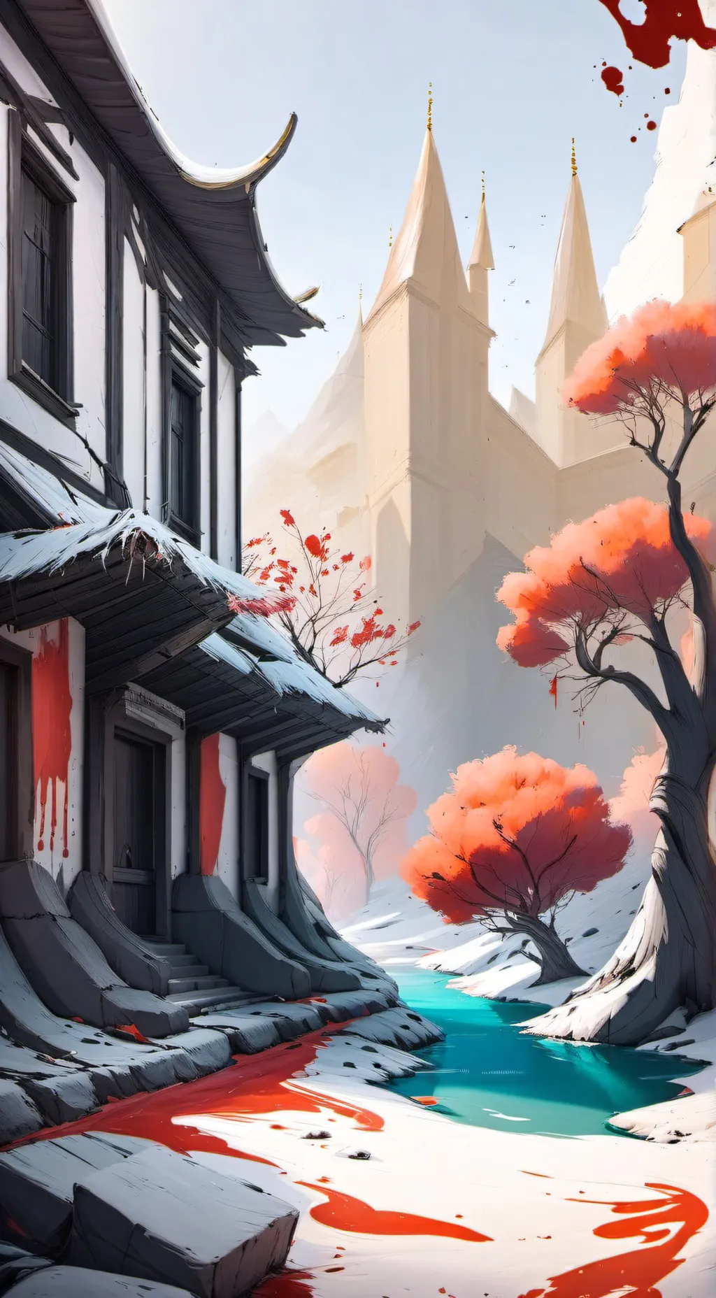 ai character: dsmp scary village background