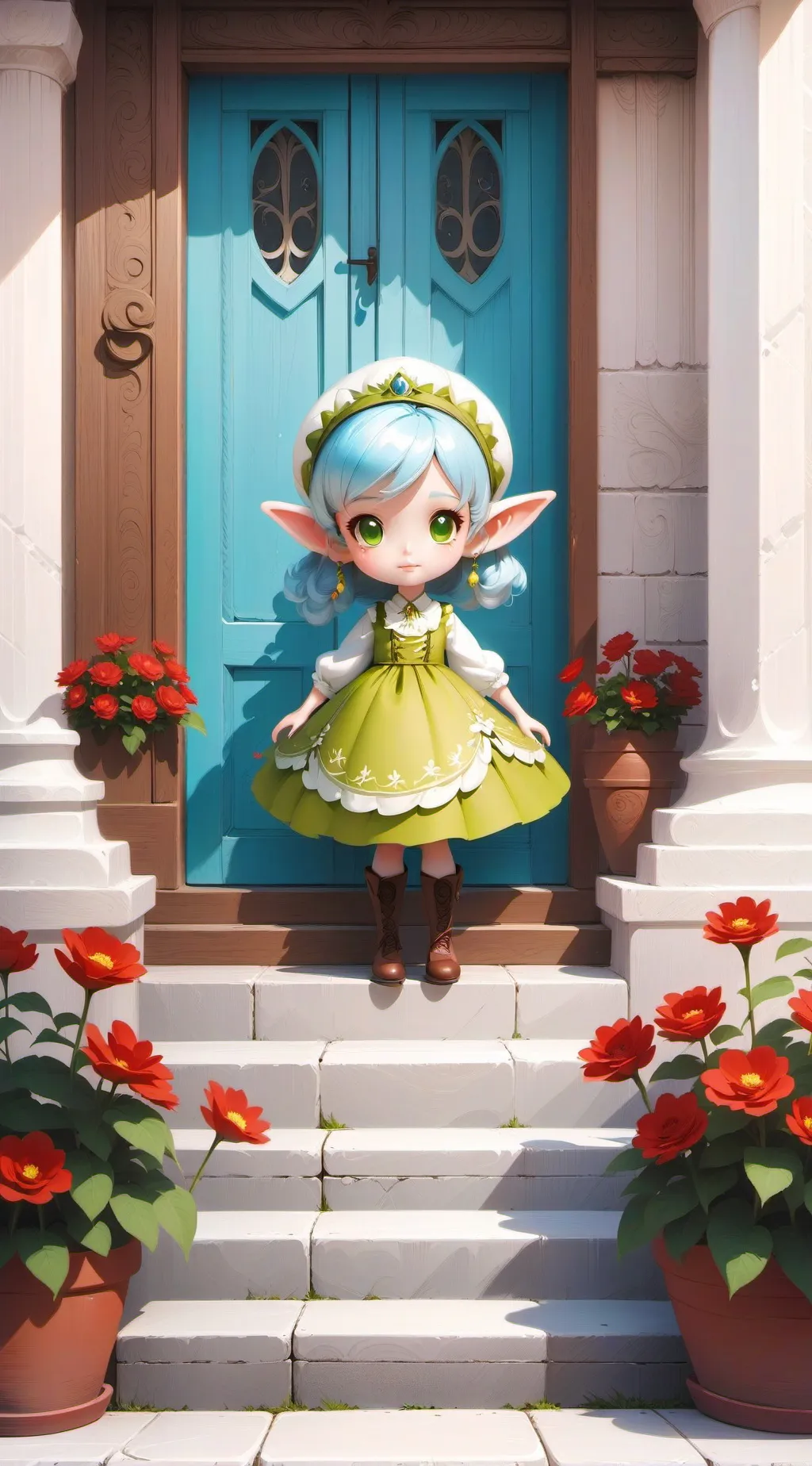 ai character: Lily,, background