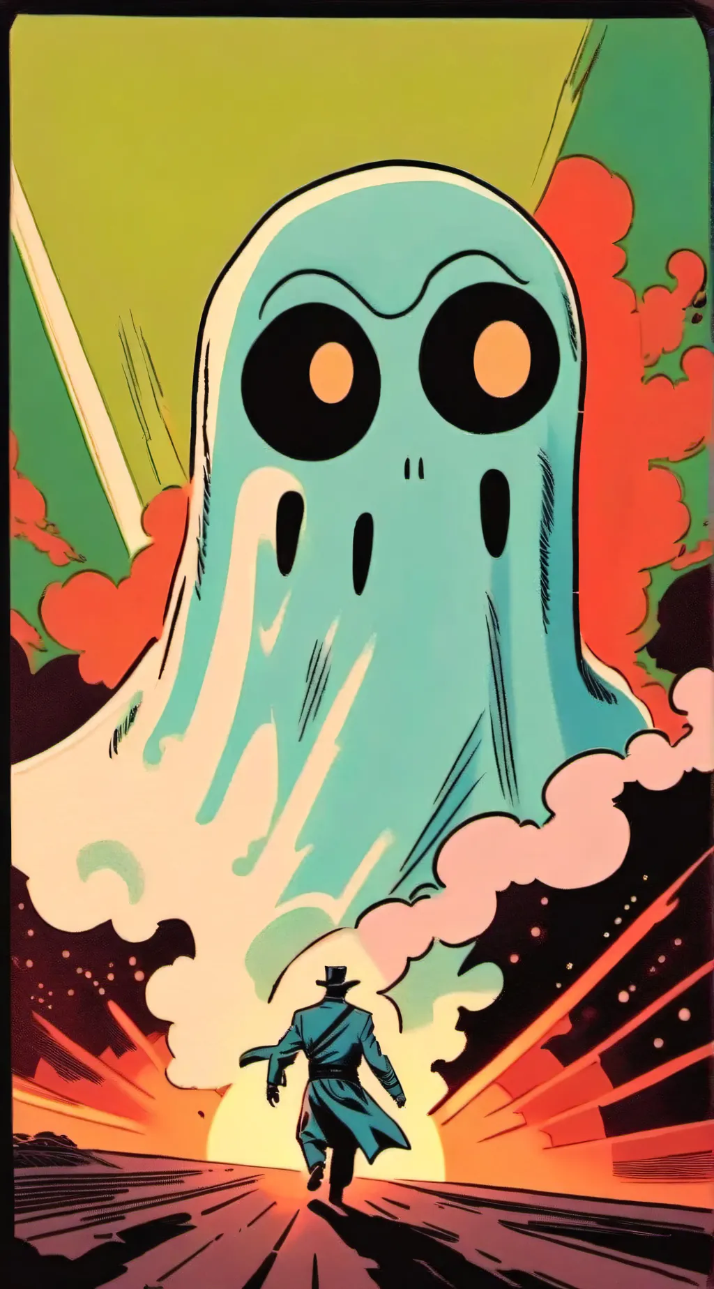 ai character: Ghost background