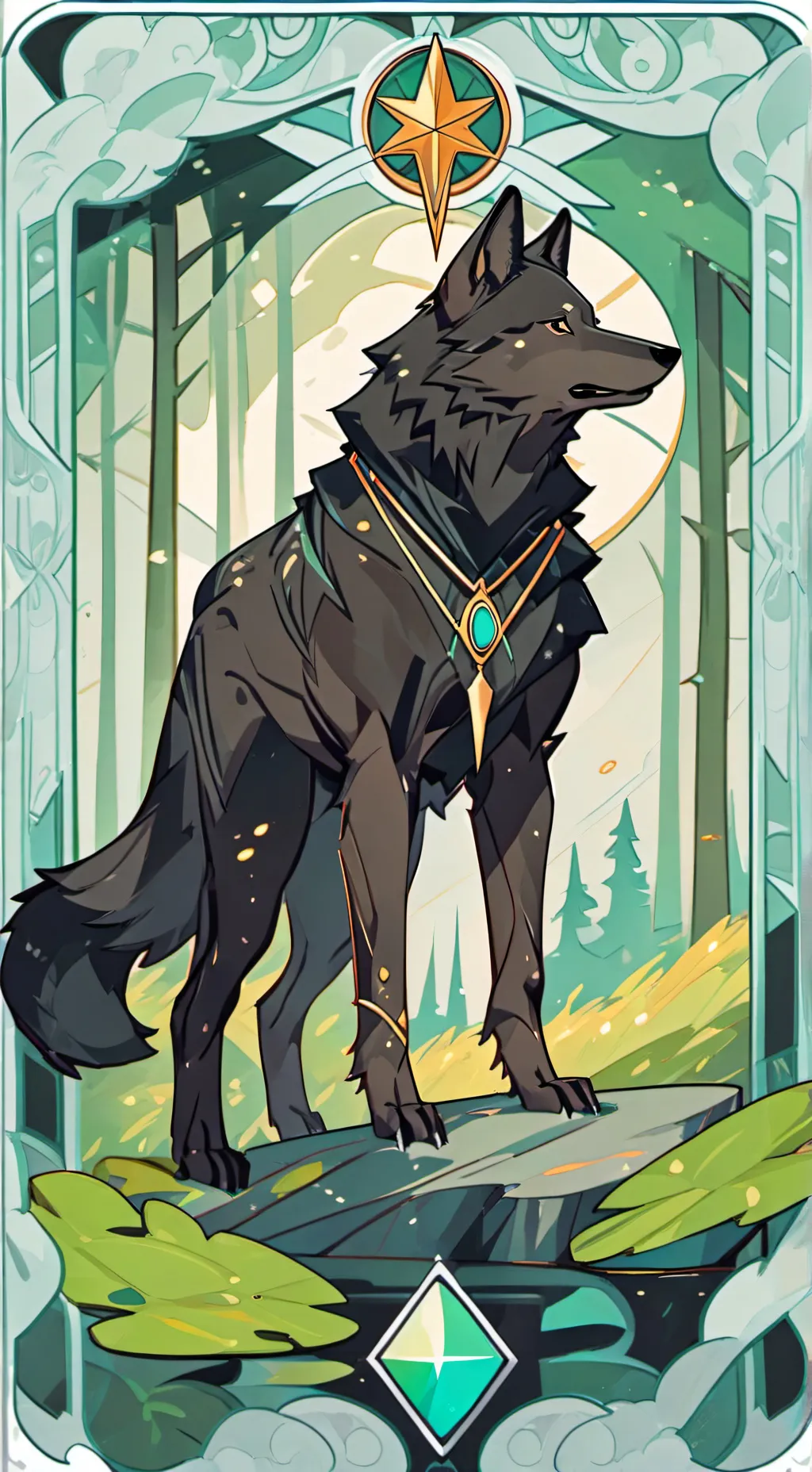 ai character: Mha wolves background