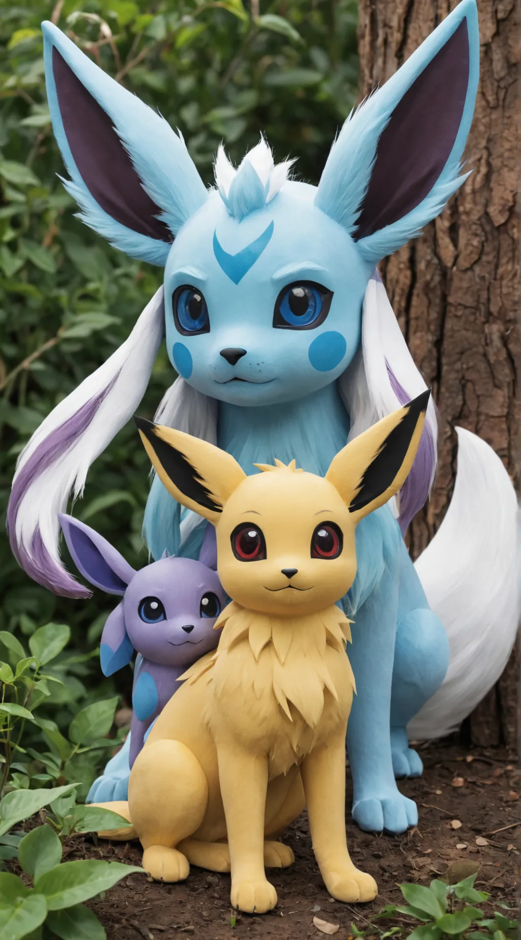 ai character: Mother glaceon background