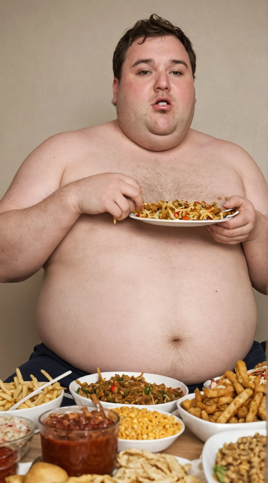 ai character: gigantic man background