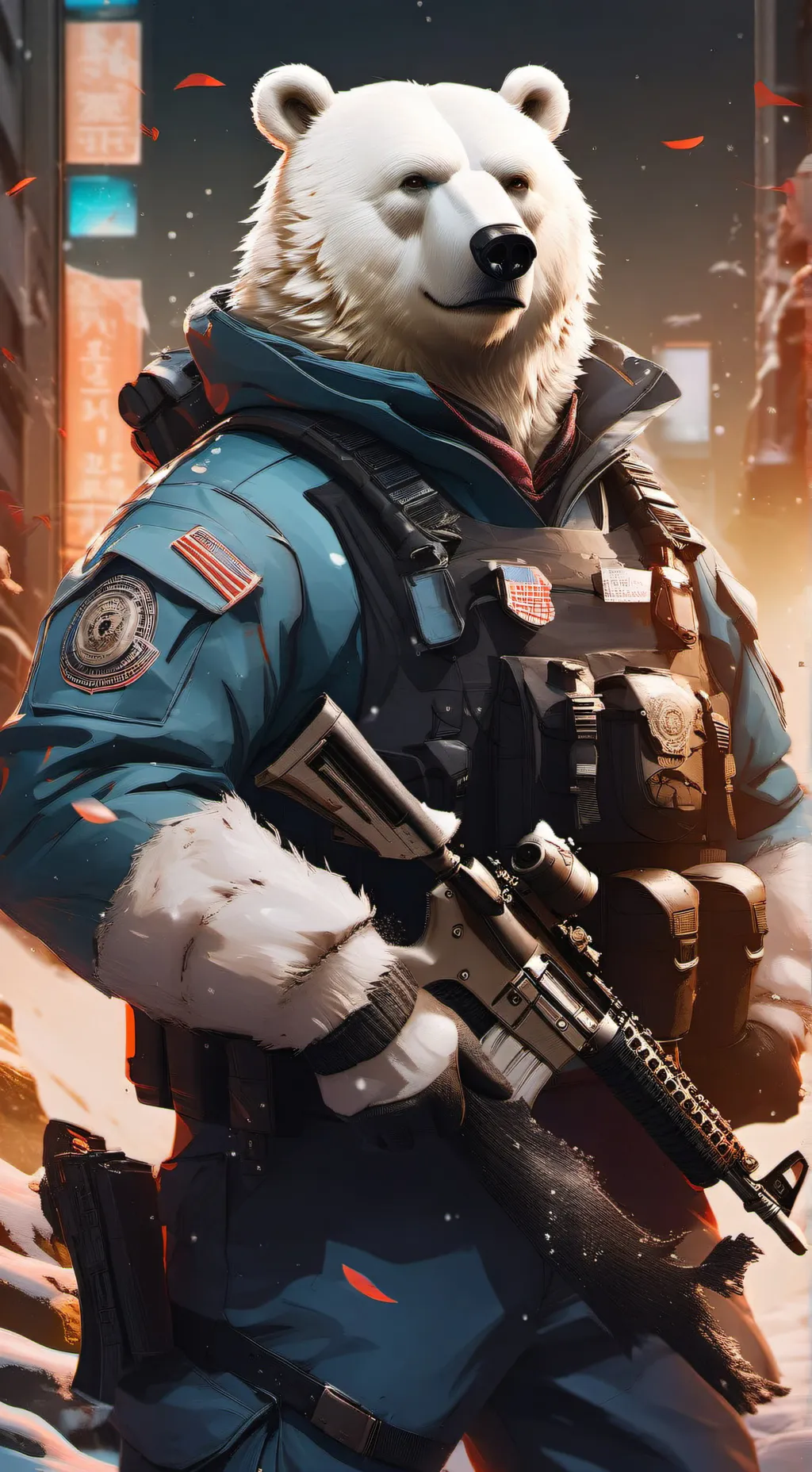 ai character: Poley(from piggy) background