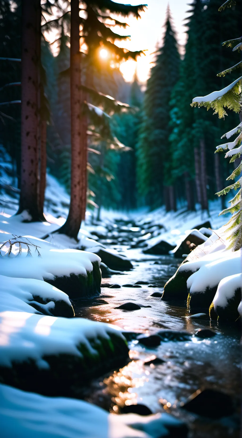 ai character: snow survival  background