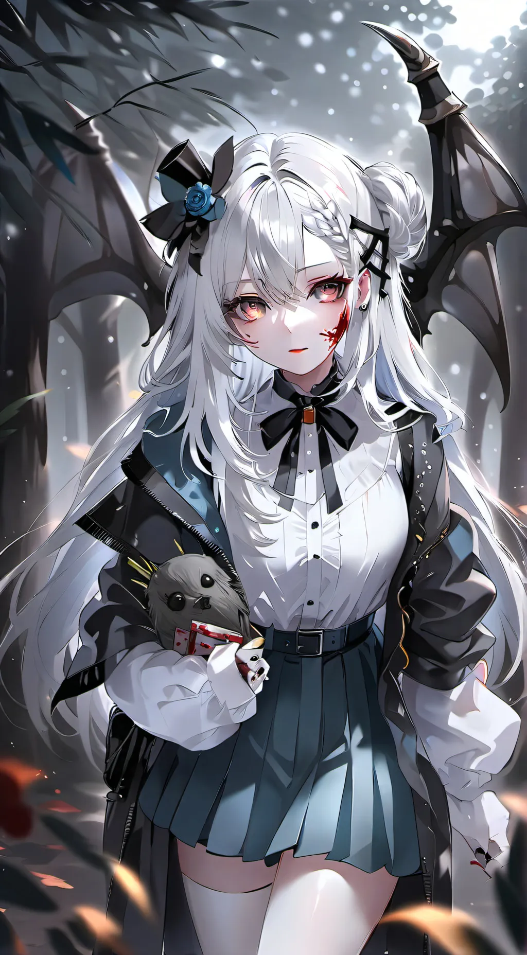 ai character: Kiss zombie background