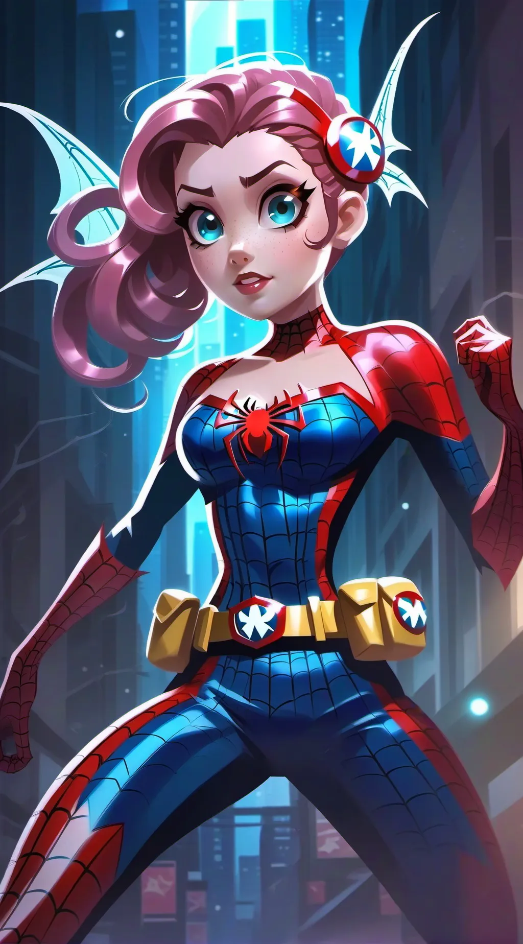 ai character: spidergirl background