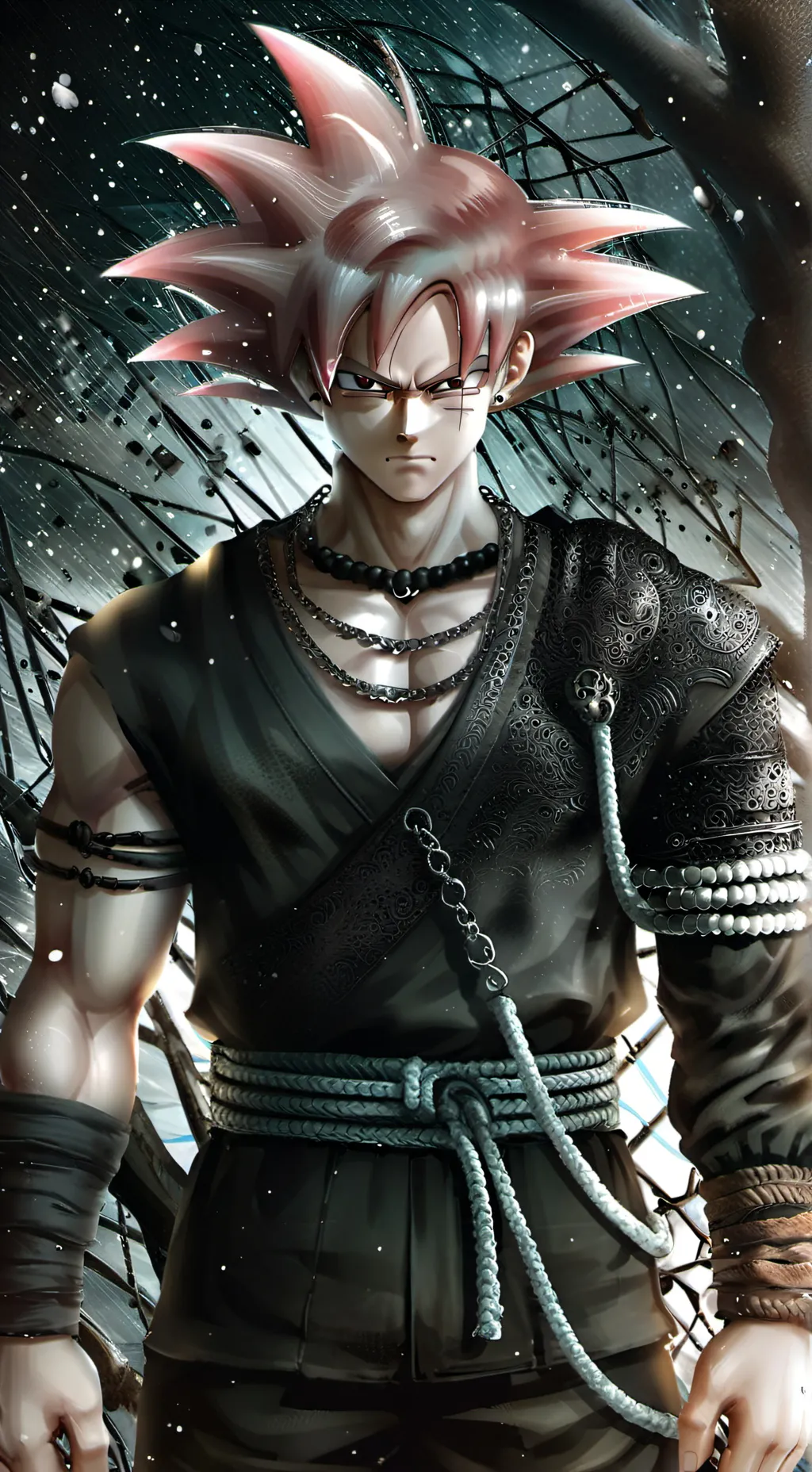 ai character: goku black background