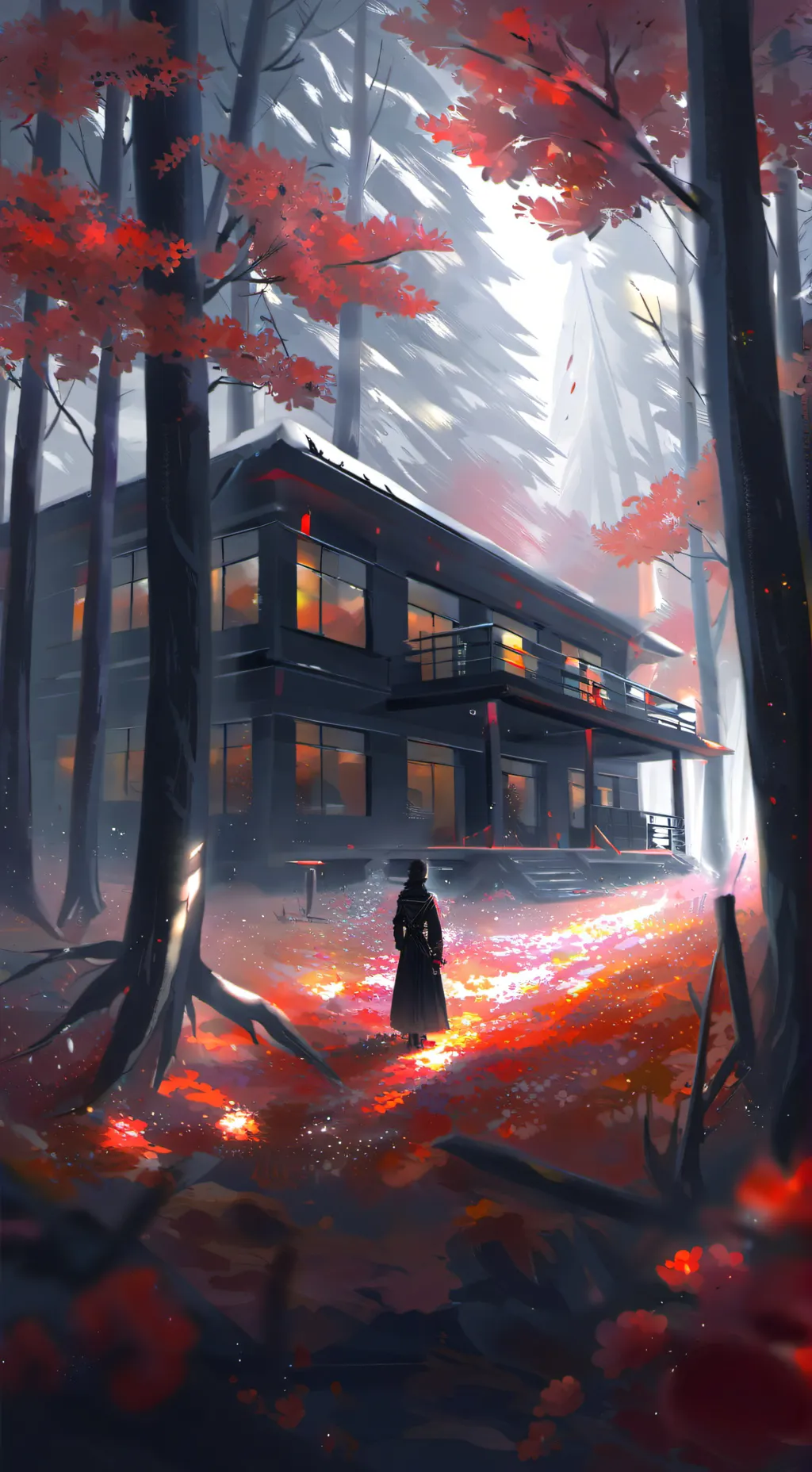 ai character: cabin background