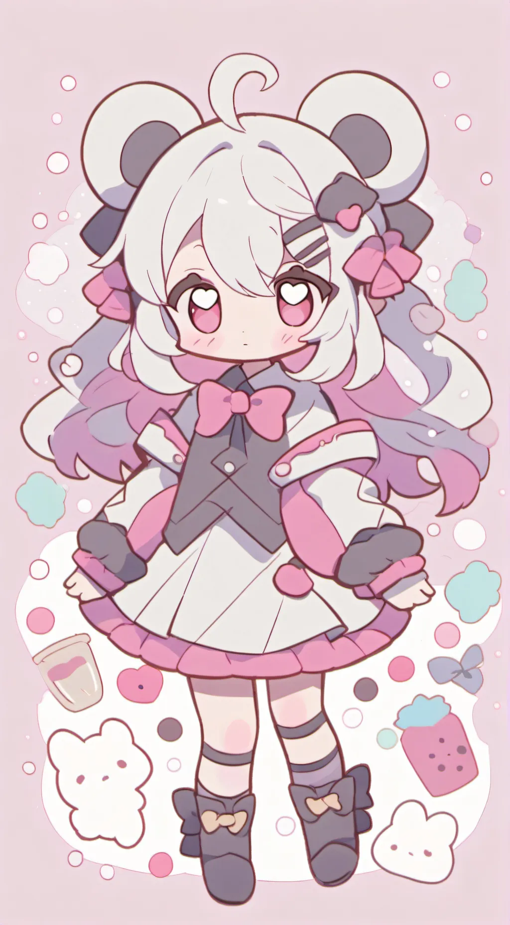 ai character: Sweet timer girl background