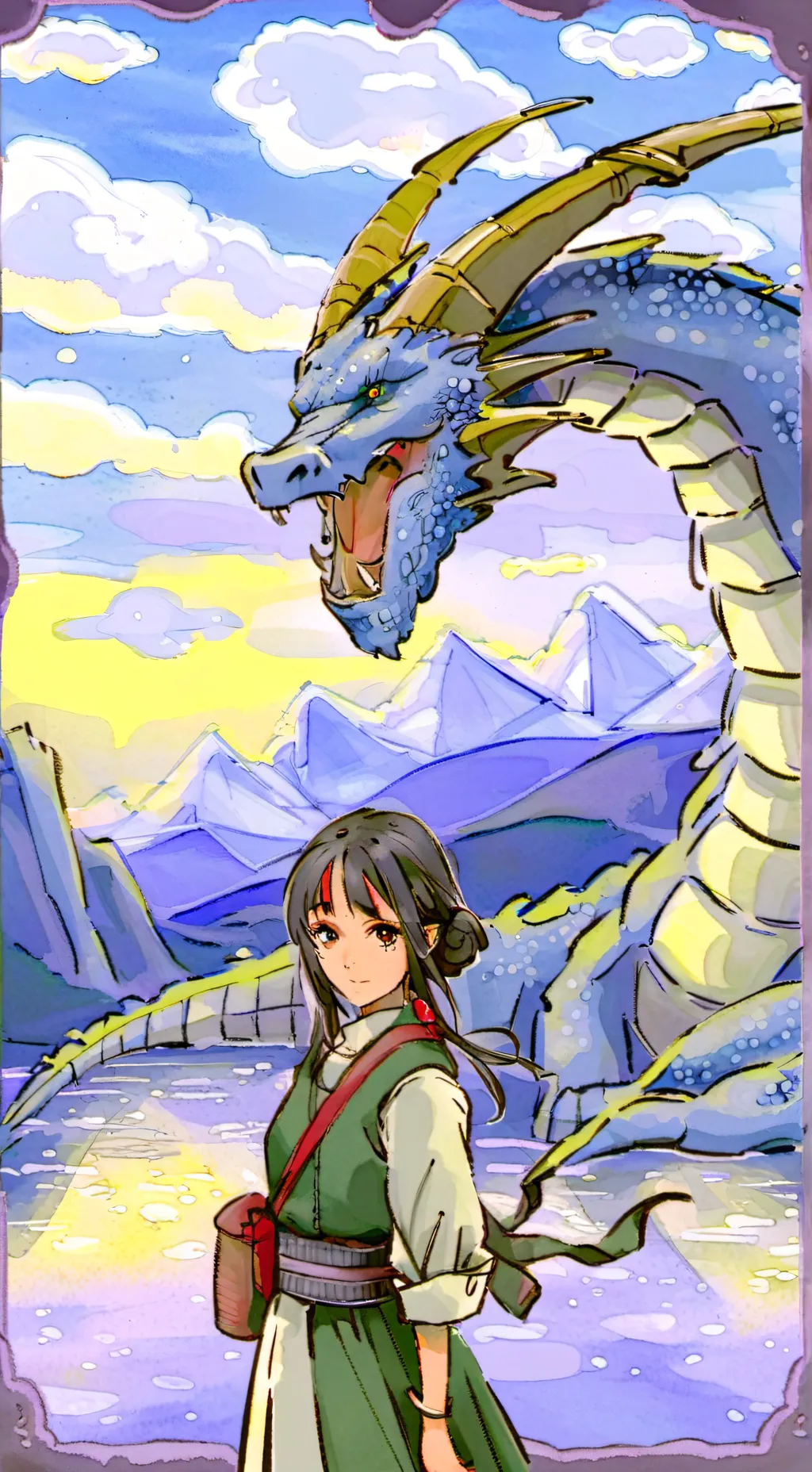 ai character: goddess of dragons background
