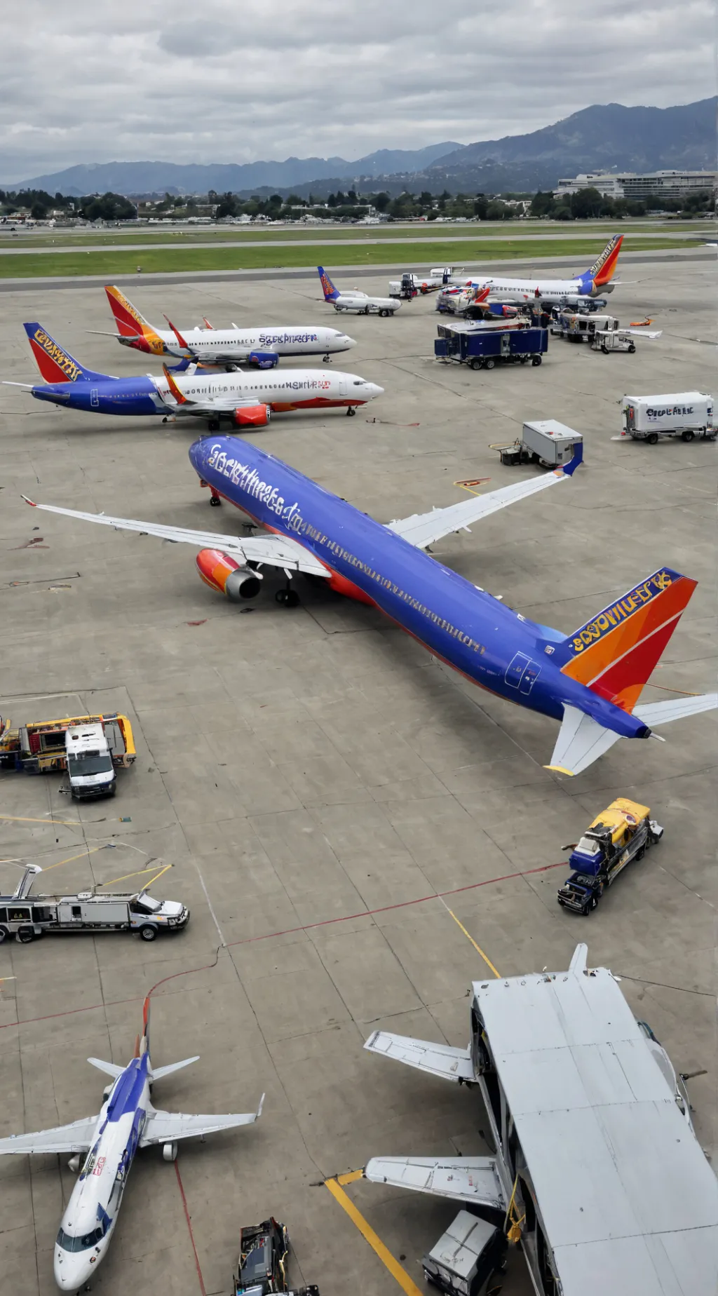 ai character: Southwest Airlines background