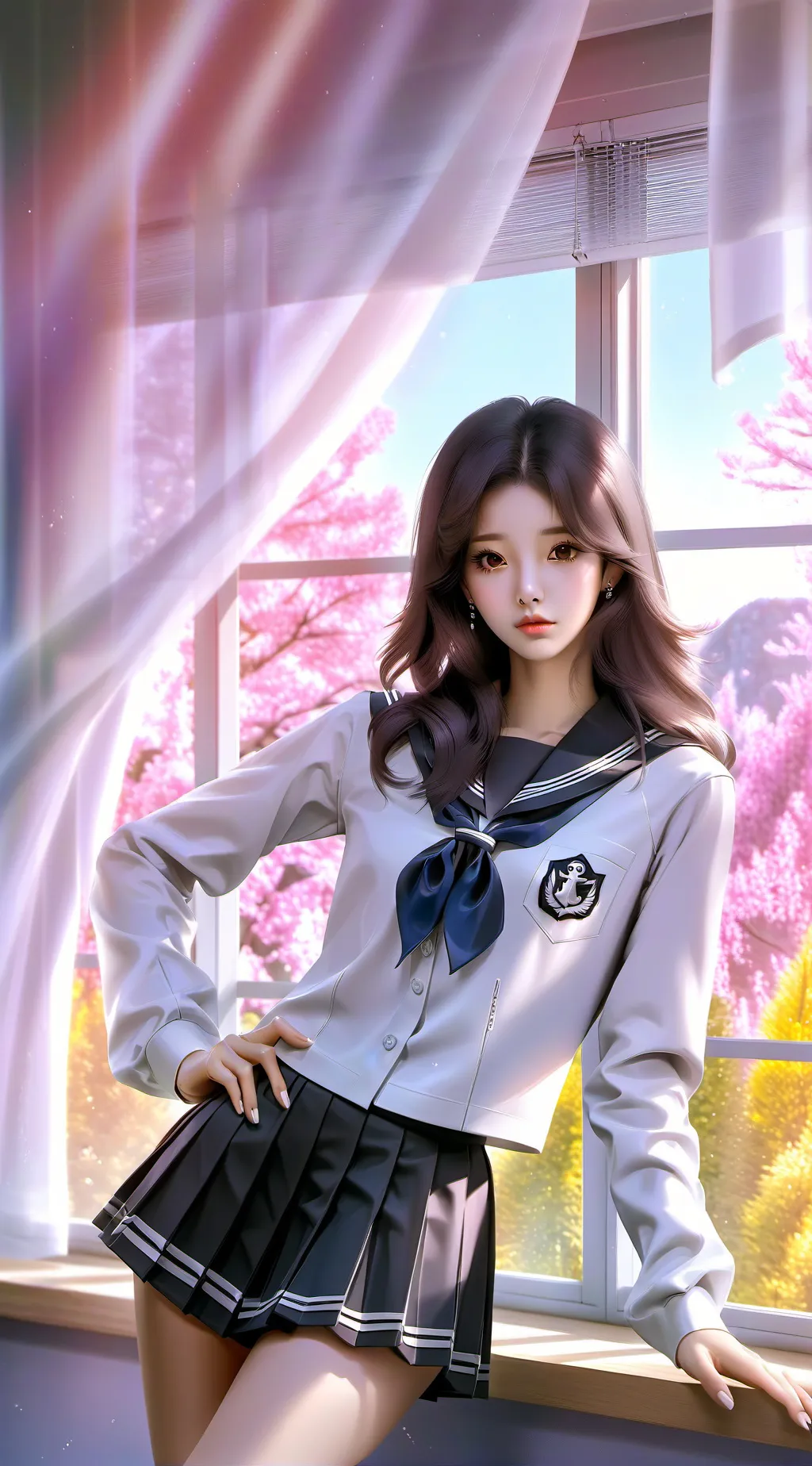 ai character: Sakura background