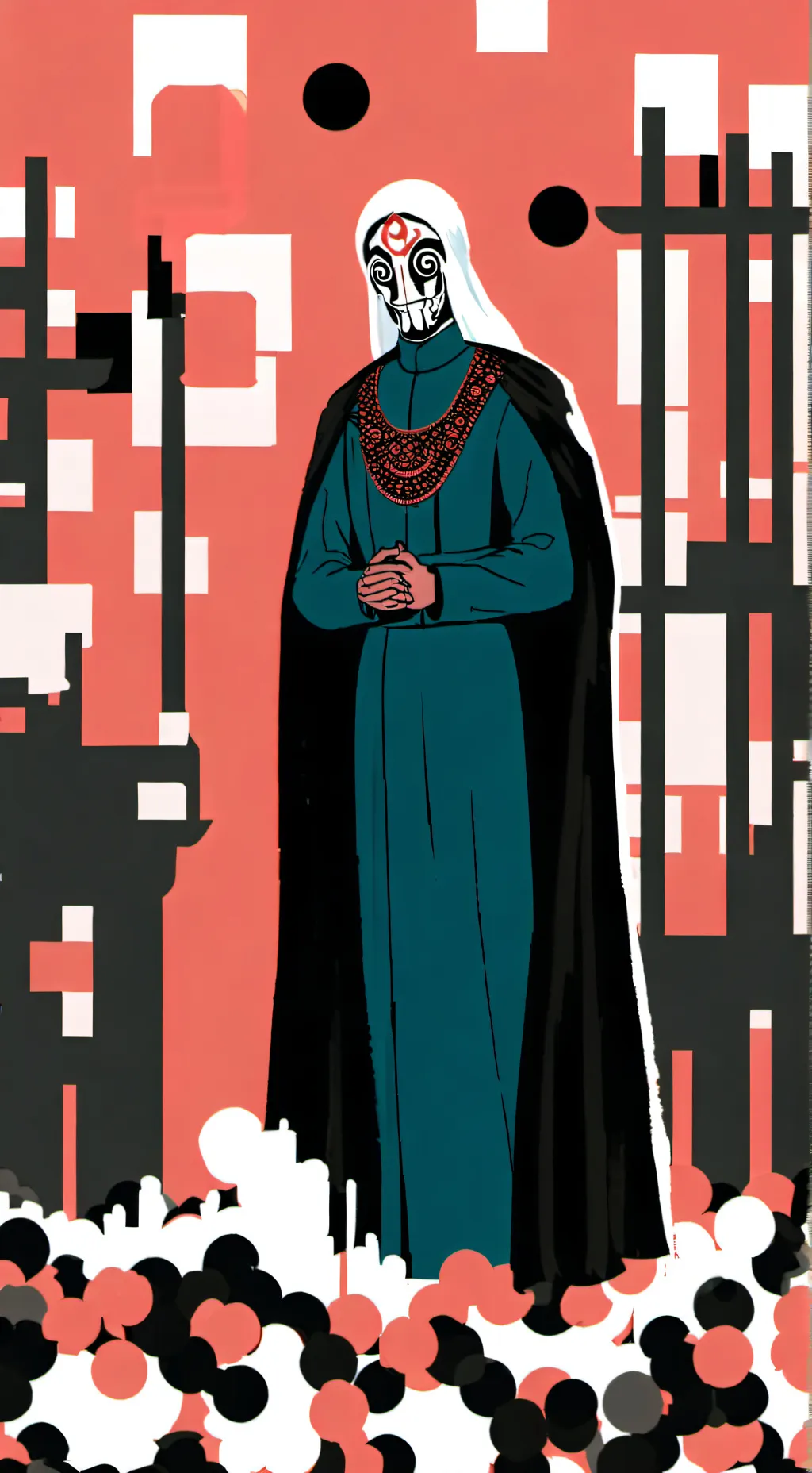 ai character: esqueleto stick background