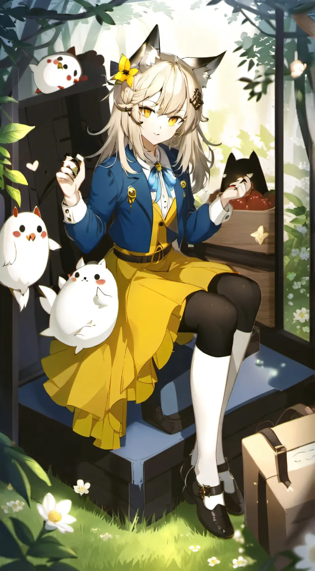 ai character: Catgirl background