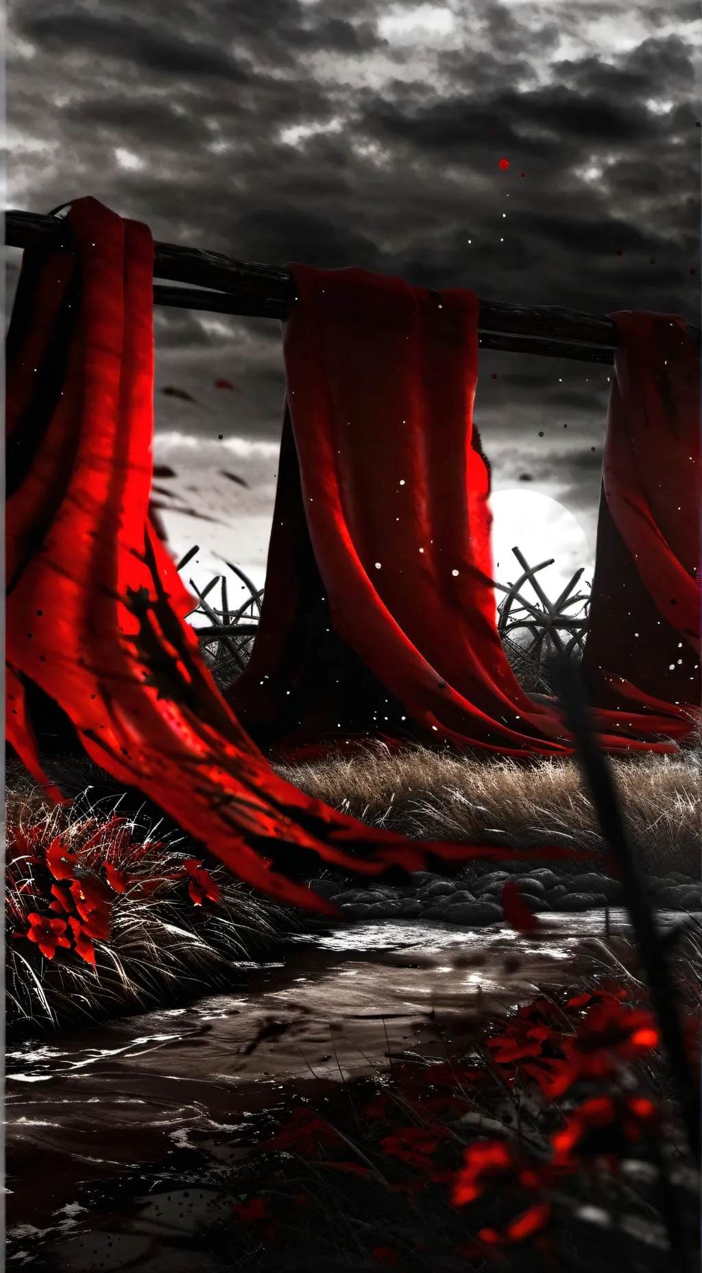 ai character: Wenda horror background