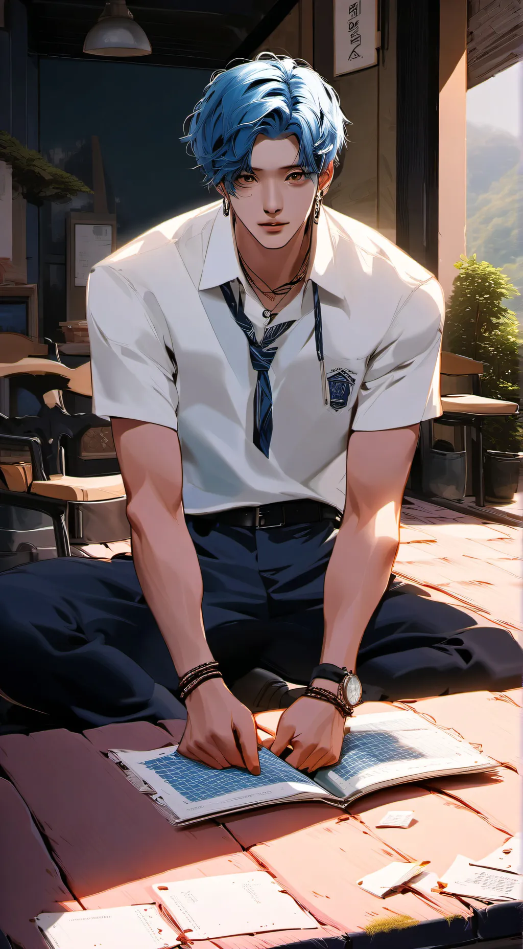 ai character: Jahyeok Yeo  background