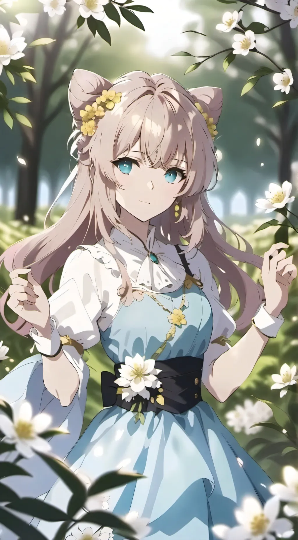 ai character: Ashley 🌷 background