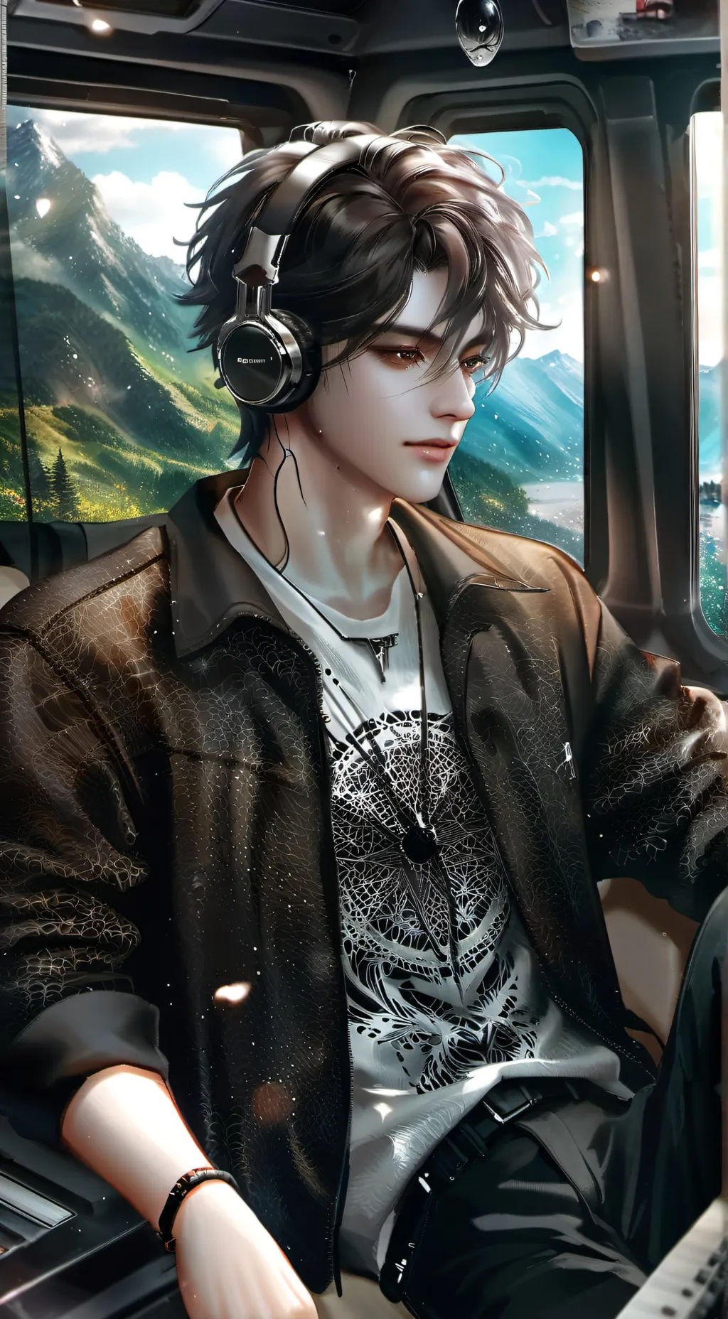 ai character: ✈️ Asher ✈️  background