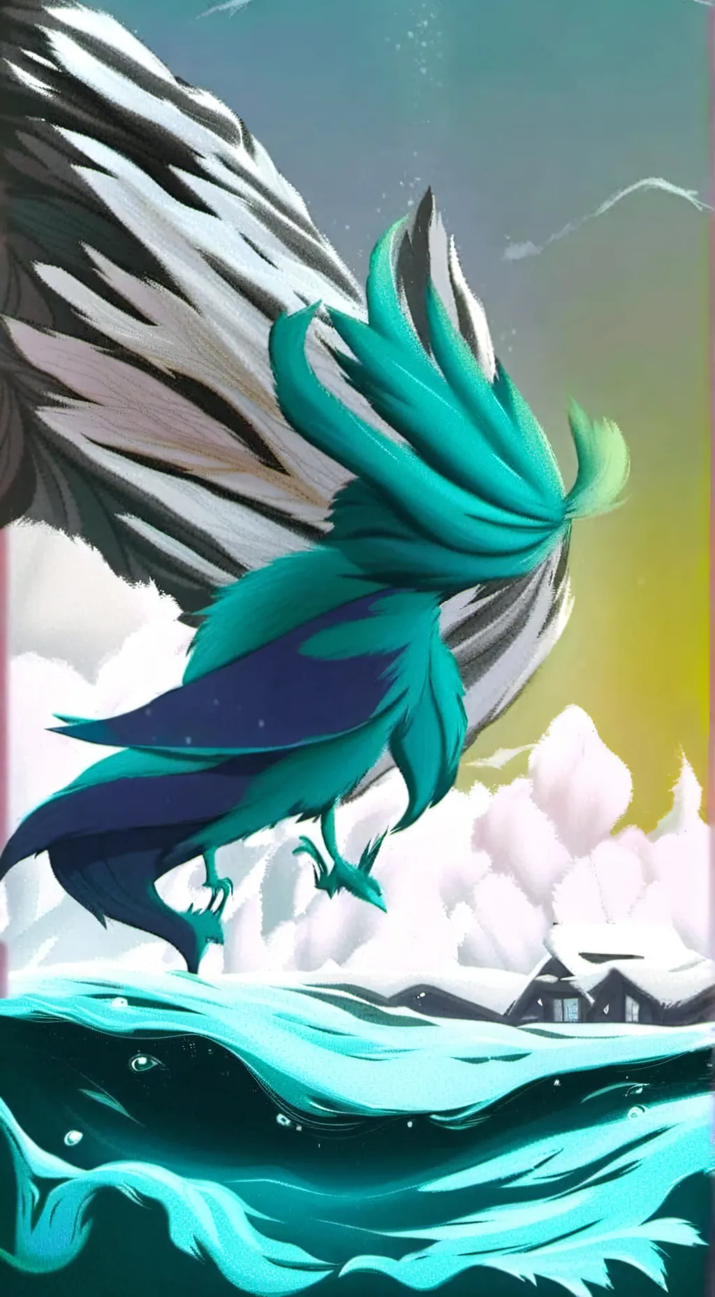 ai character: wenda/sky and gray background