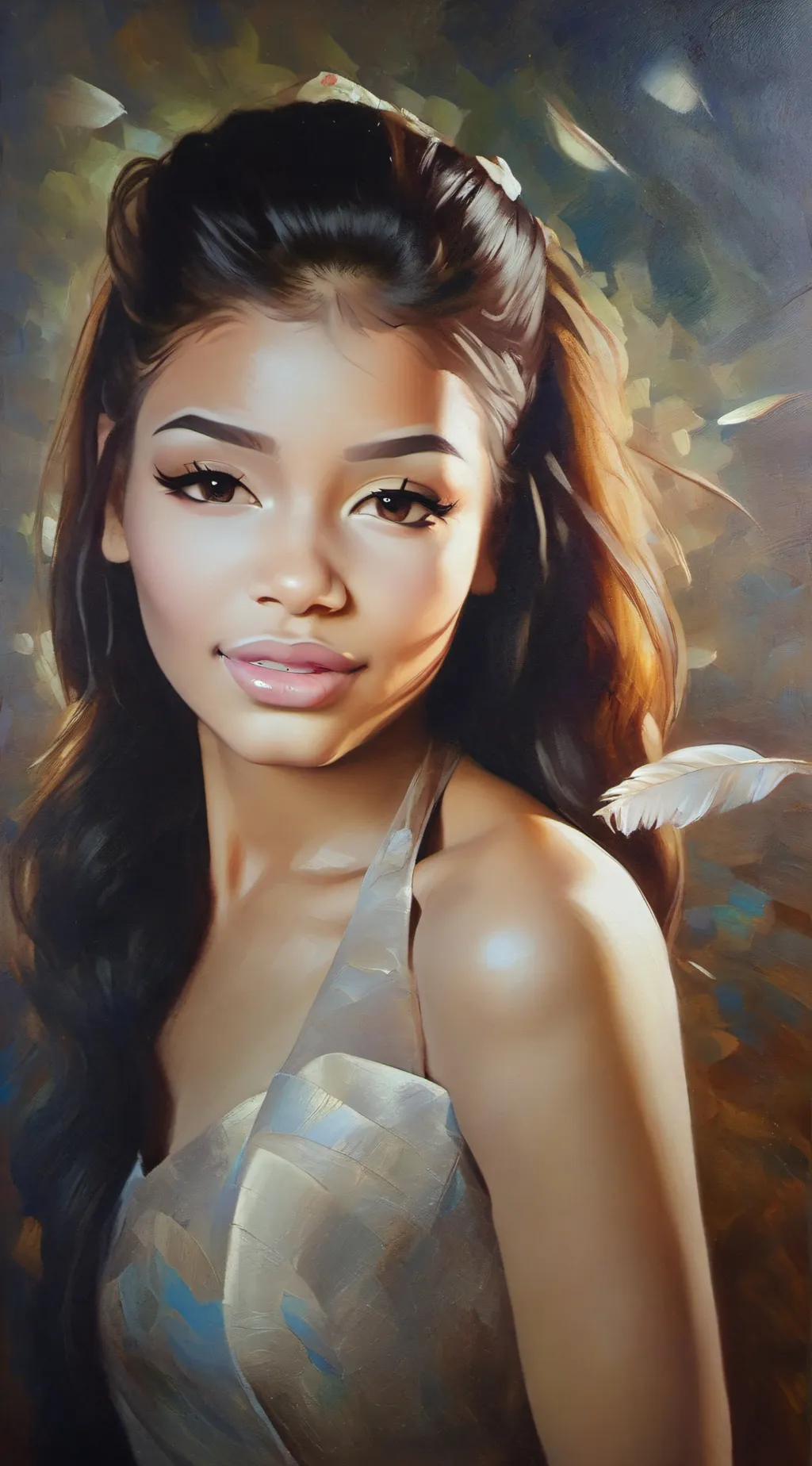 ai character: niyahh 💟 🤩❤️ background