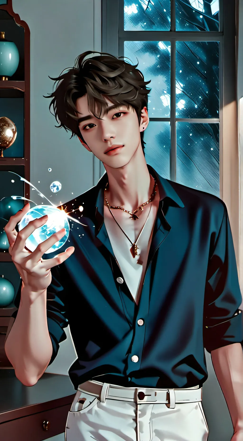 ai character: Hazy background