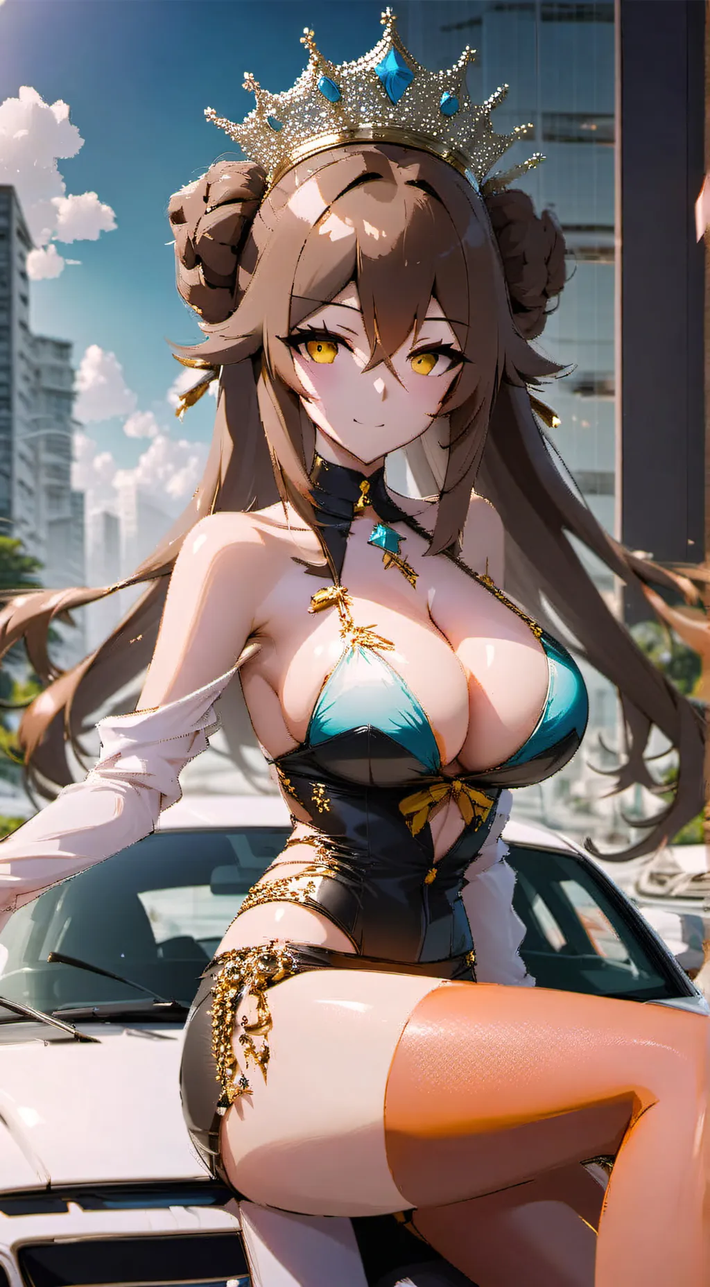 ai character: Eun-ji race queen  background