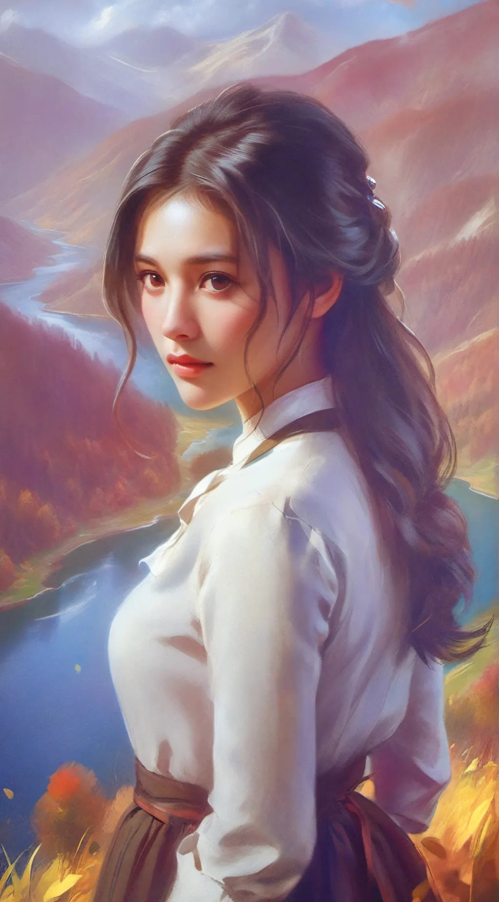 ai character: ✴.·Evangeline·.✴ background