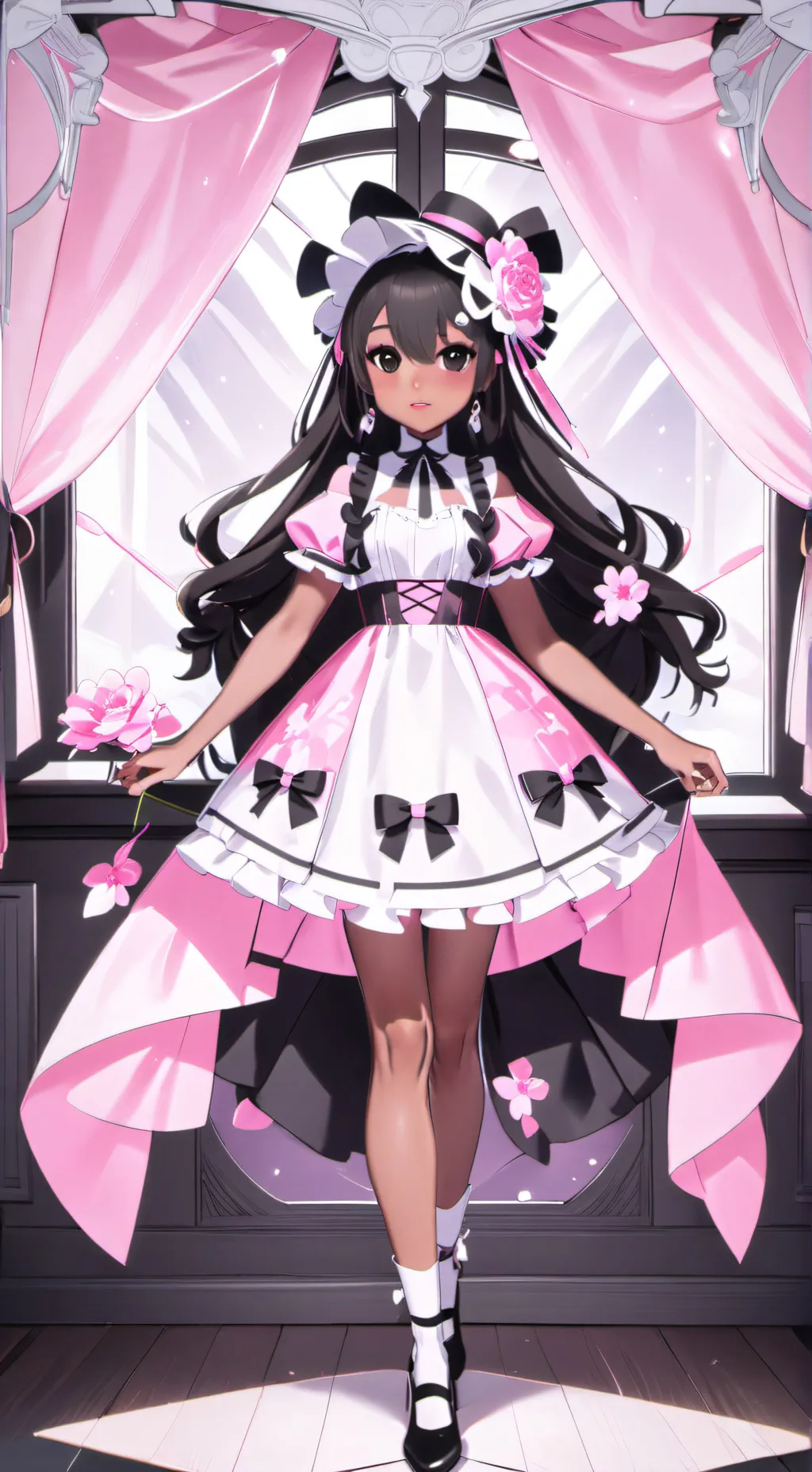 ai character: Amber background