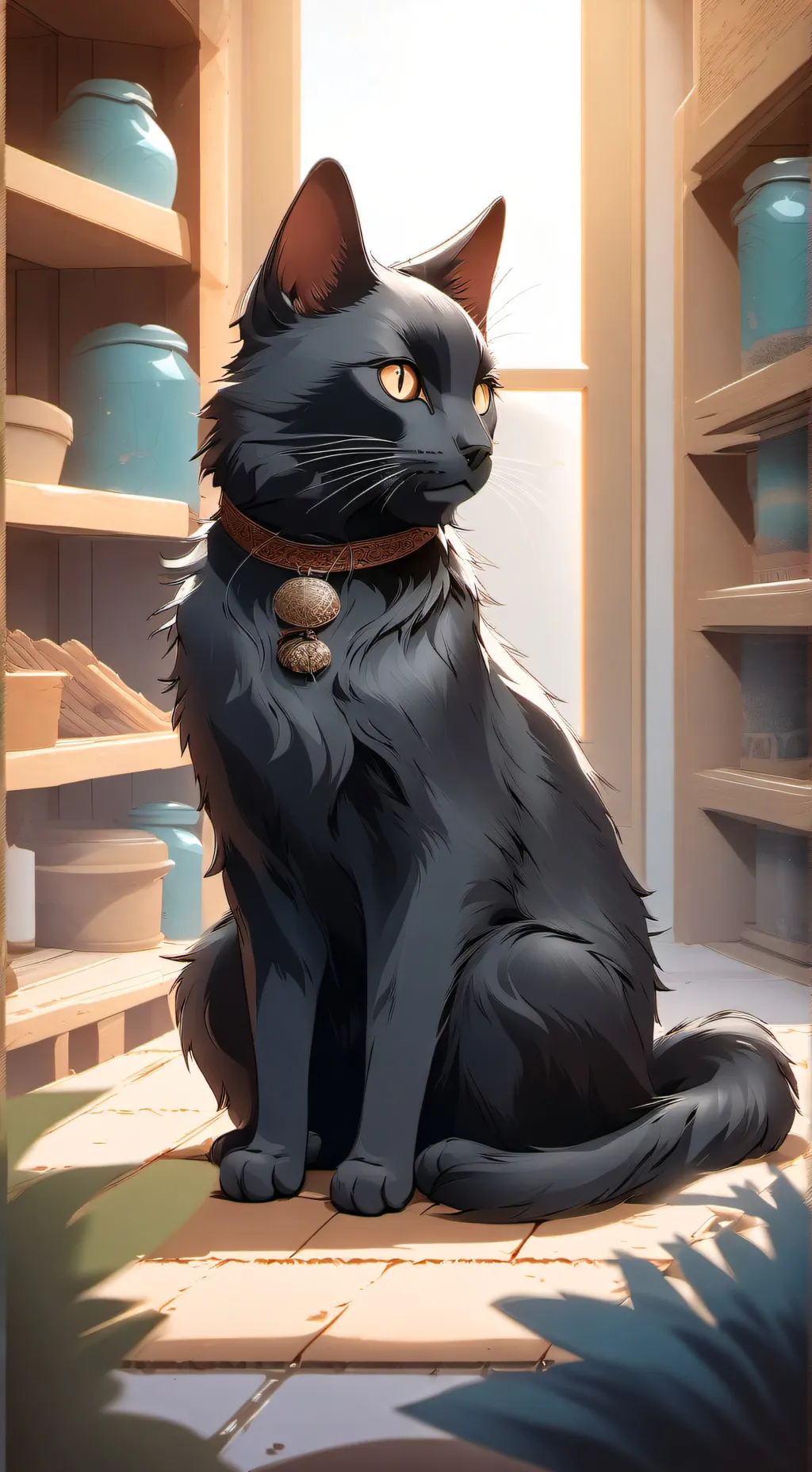 ai character: 🖤blackleaf🍃 background