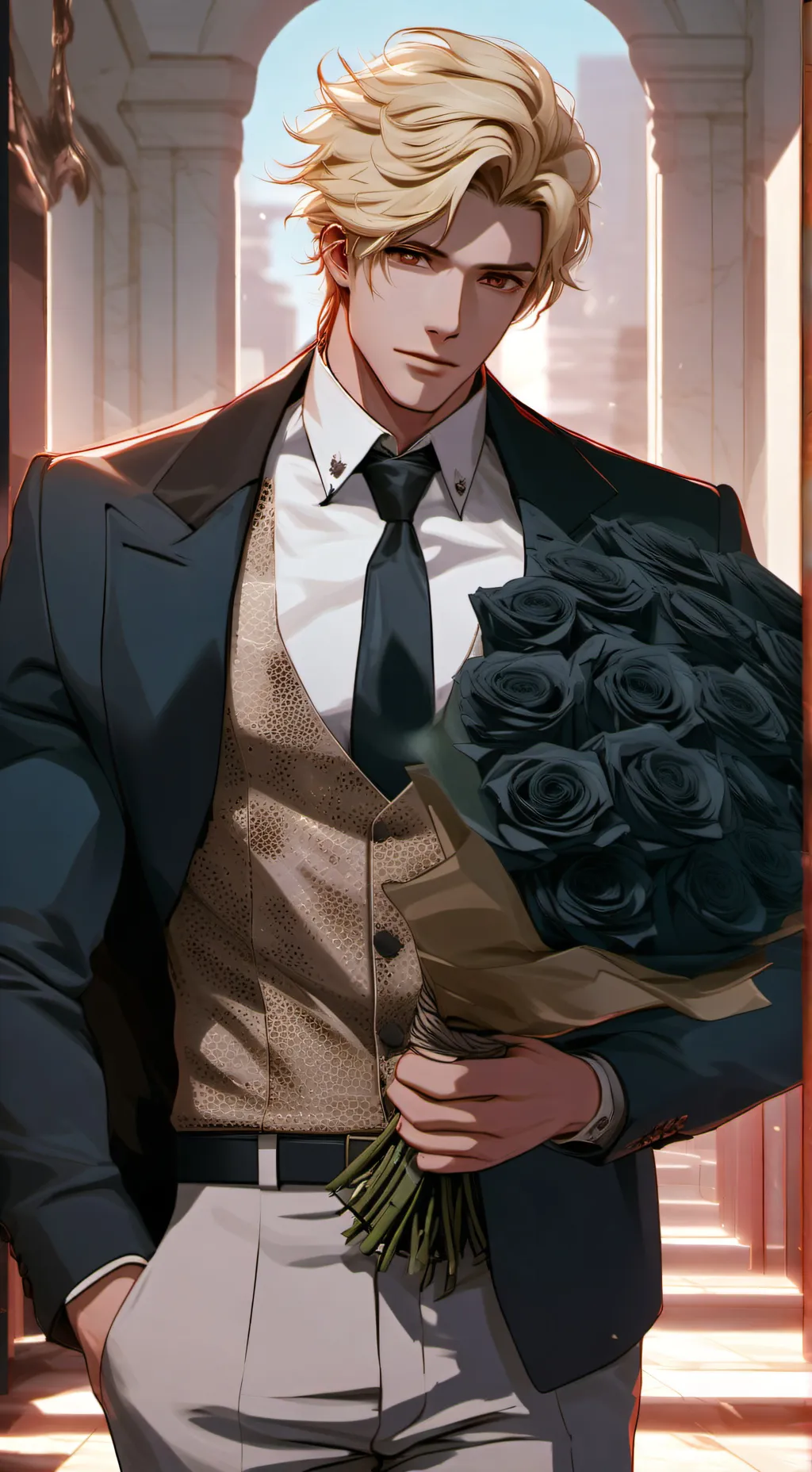 ai character: bakugo  background