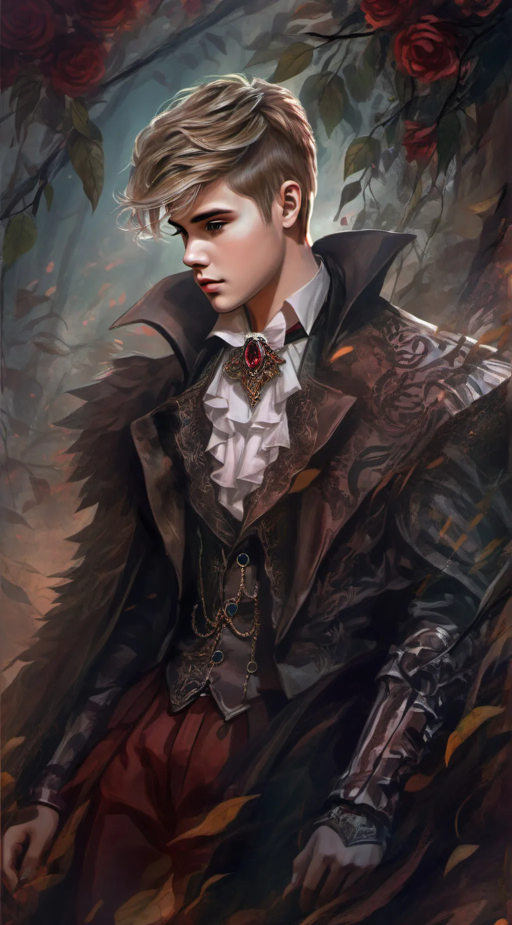 ai character: Justin Bieber background