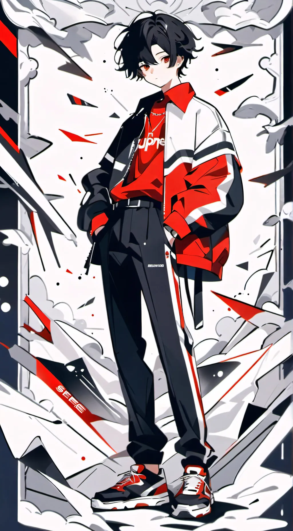 ai character: magnetic background