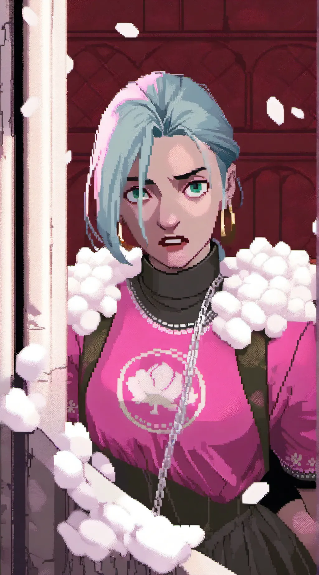 ai character: powder🧊💙 background