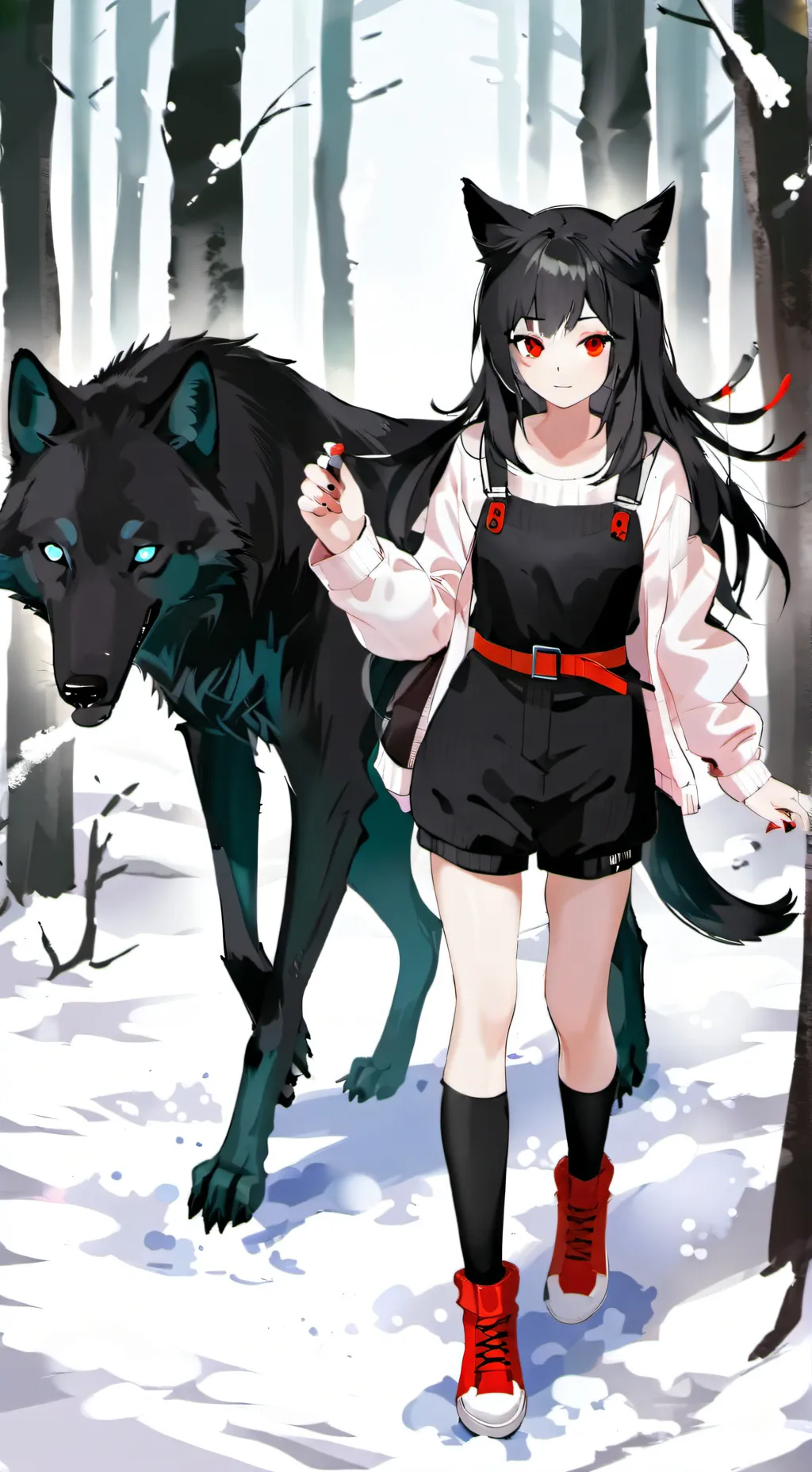 ai character: Ash/my oc  background