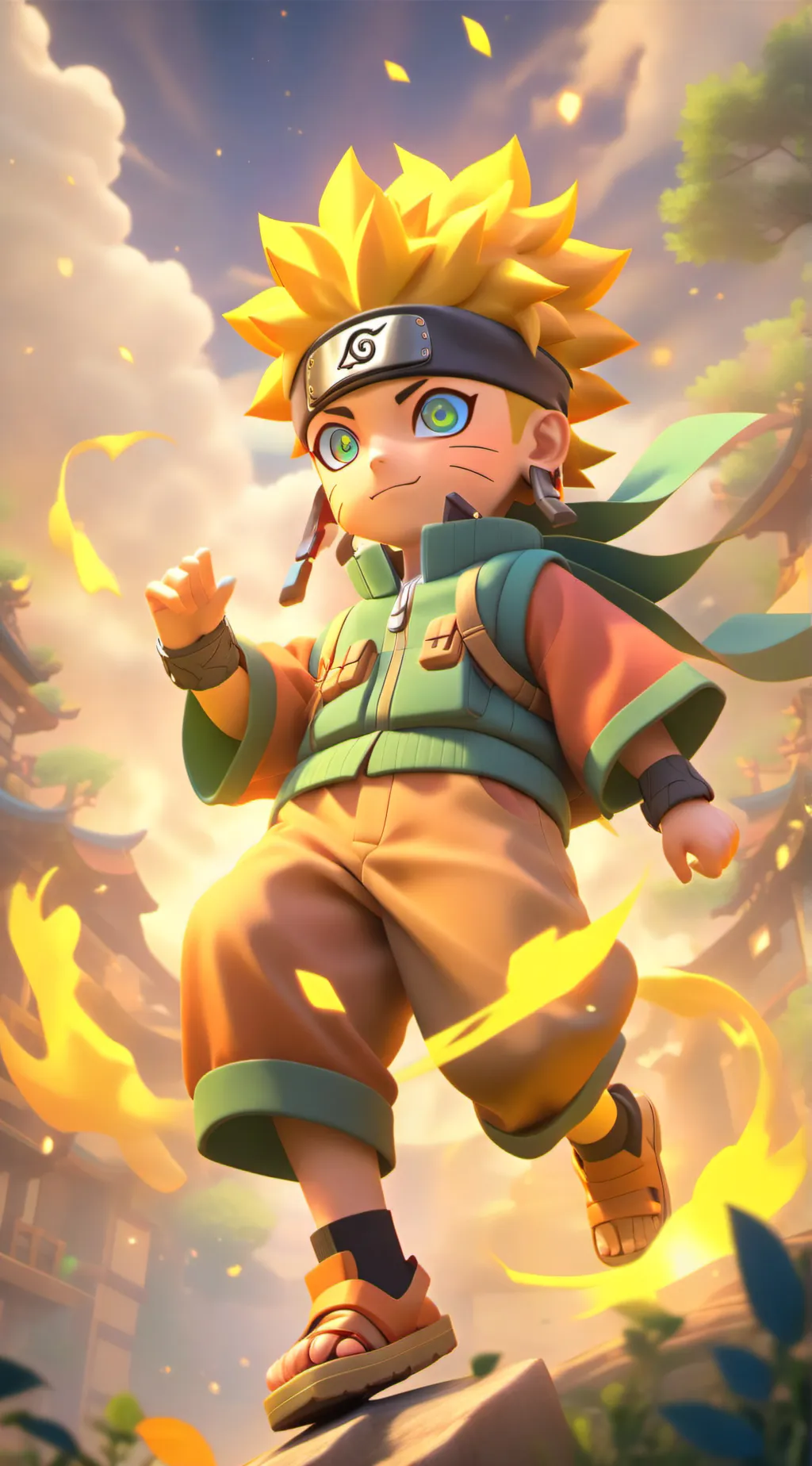ai character: Naruto  background