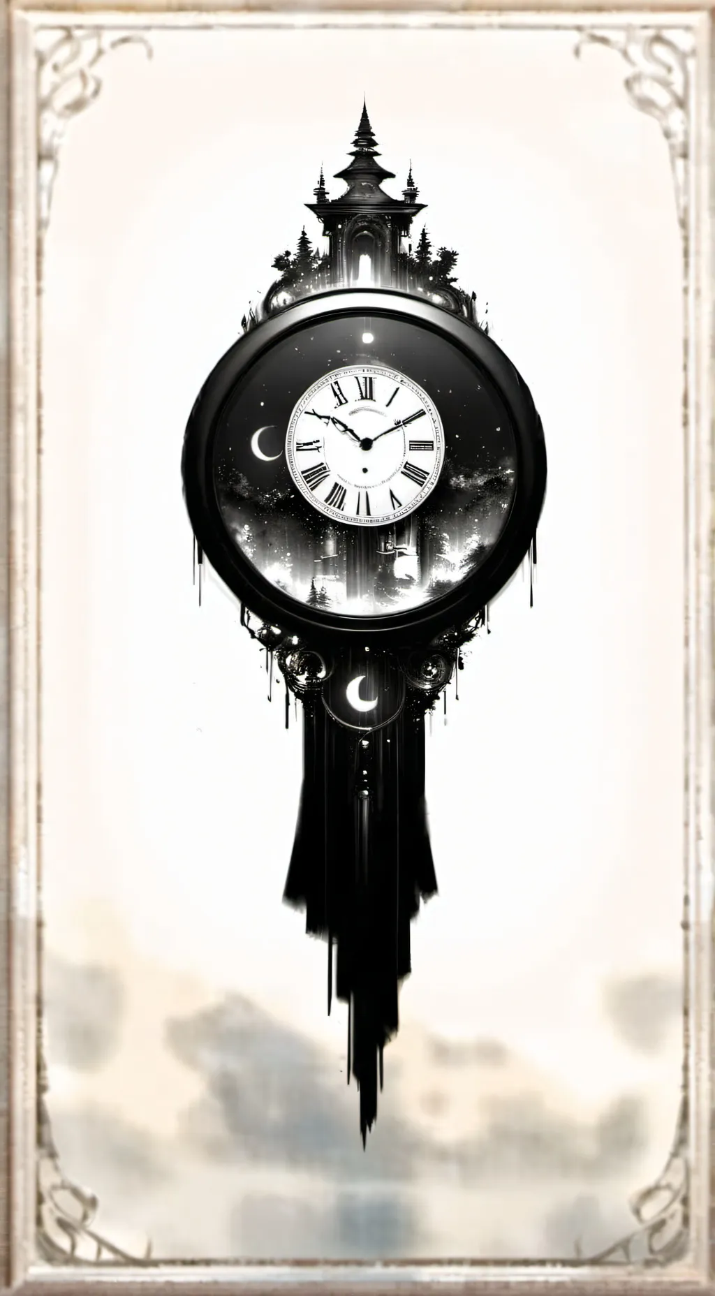 ai character: clock background