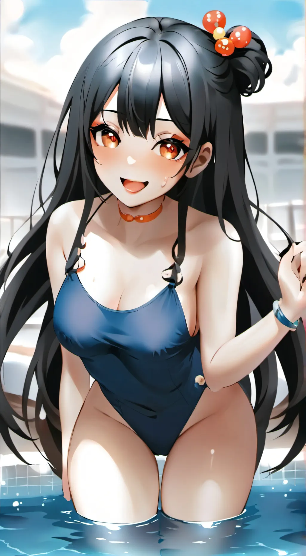 ai character: Aqua background