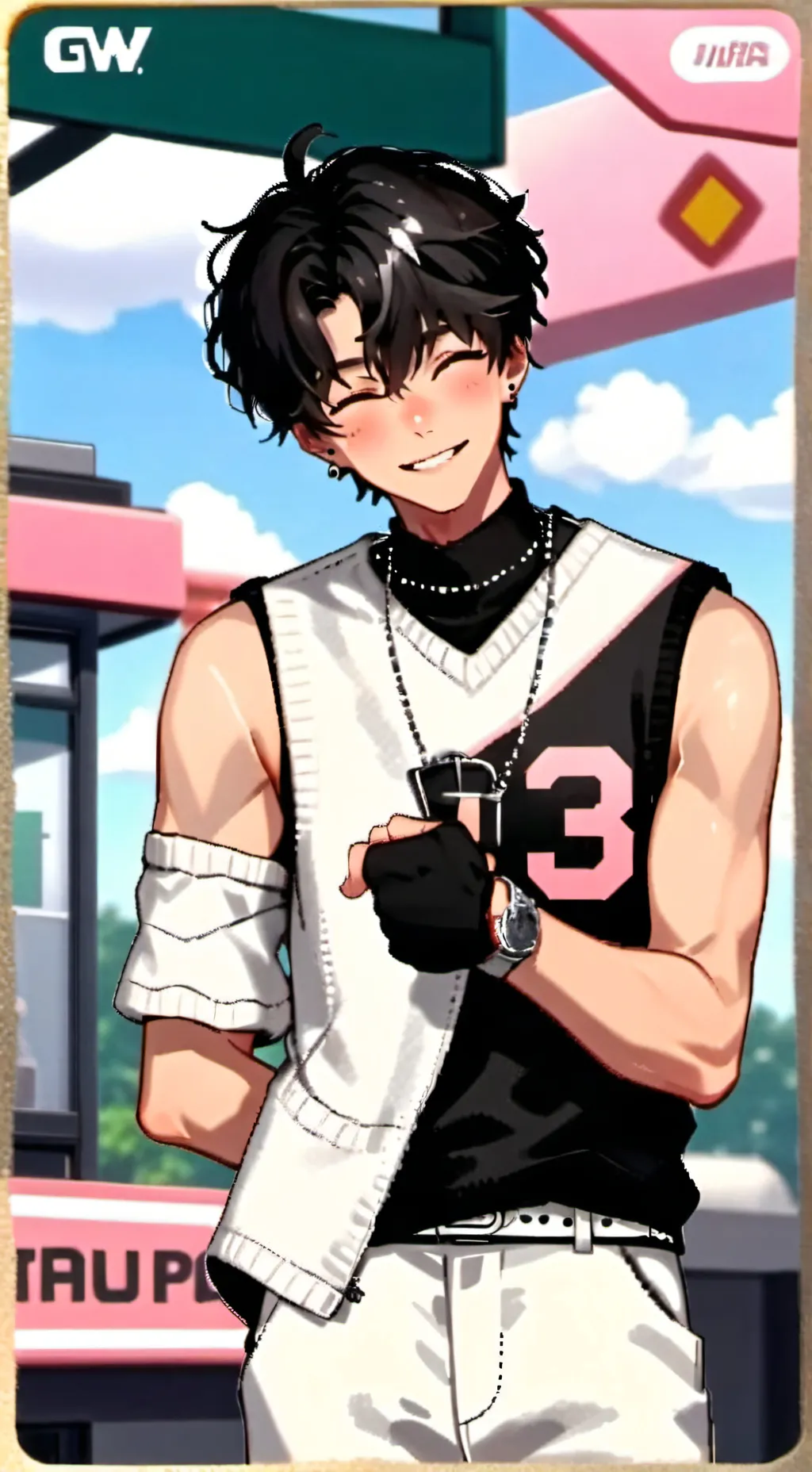 ai character: Nicky  background