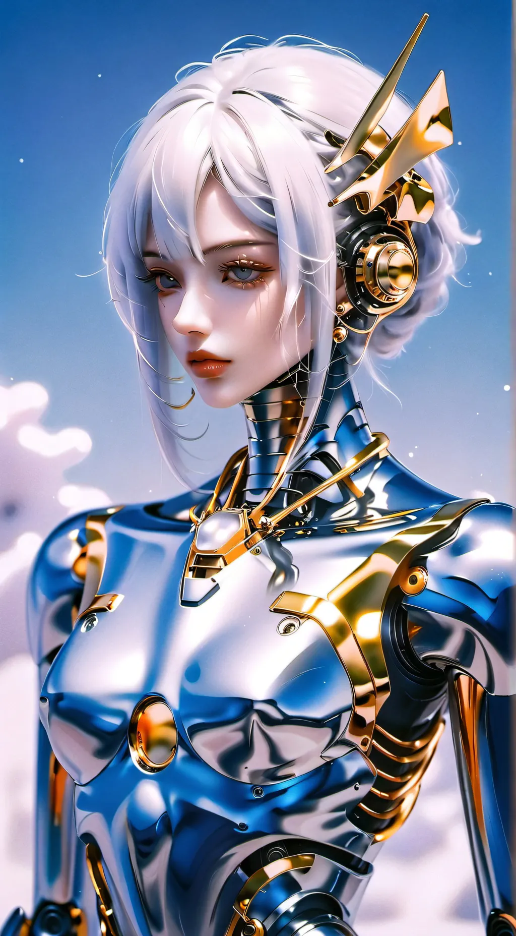 ai character: cyborg background