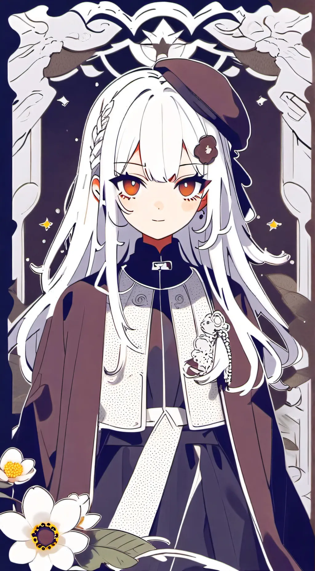 ai character: rose background