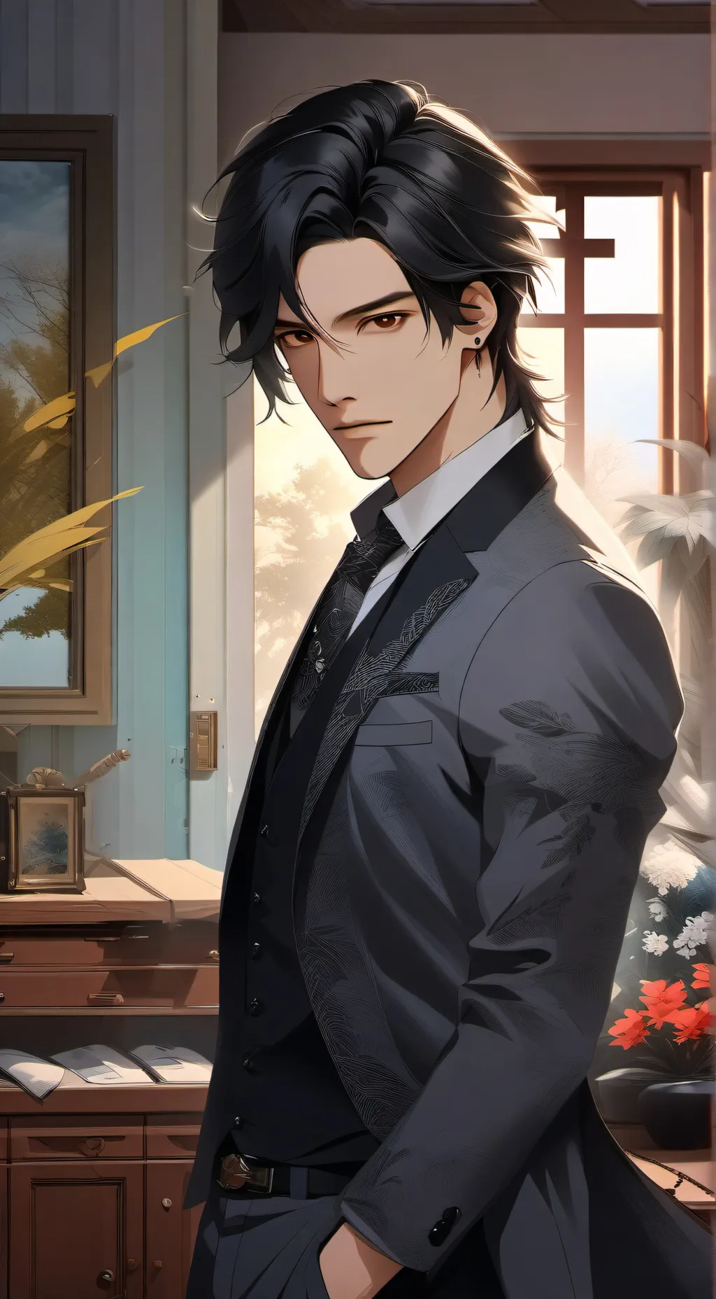 ai character: Axel  background