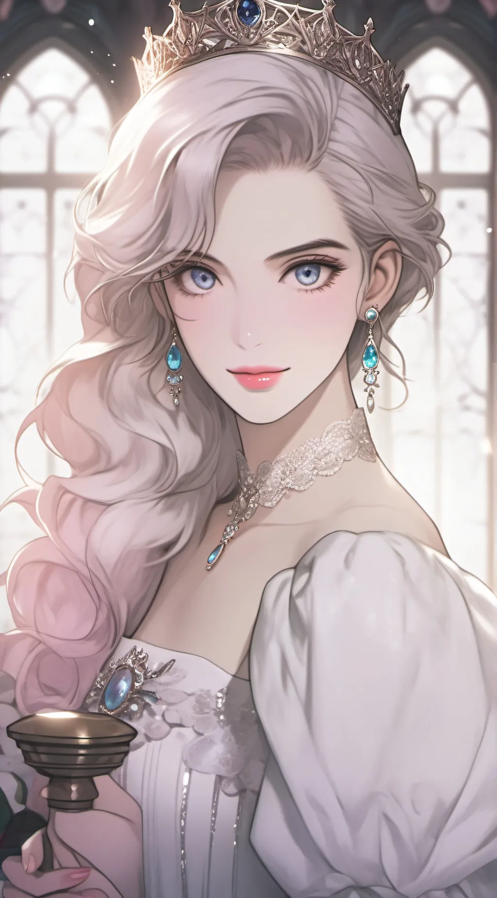 ai character: ملكه اذرينيا background