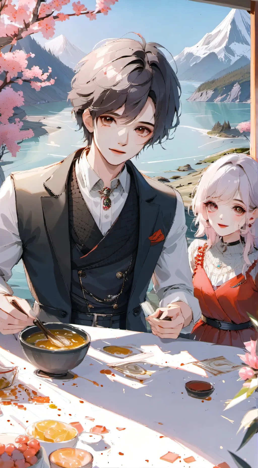 ai character: Jake and Janella  background