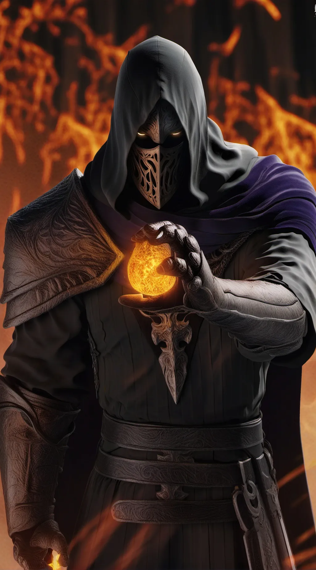 ai character: Gillded cloak background