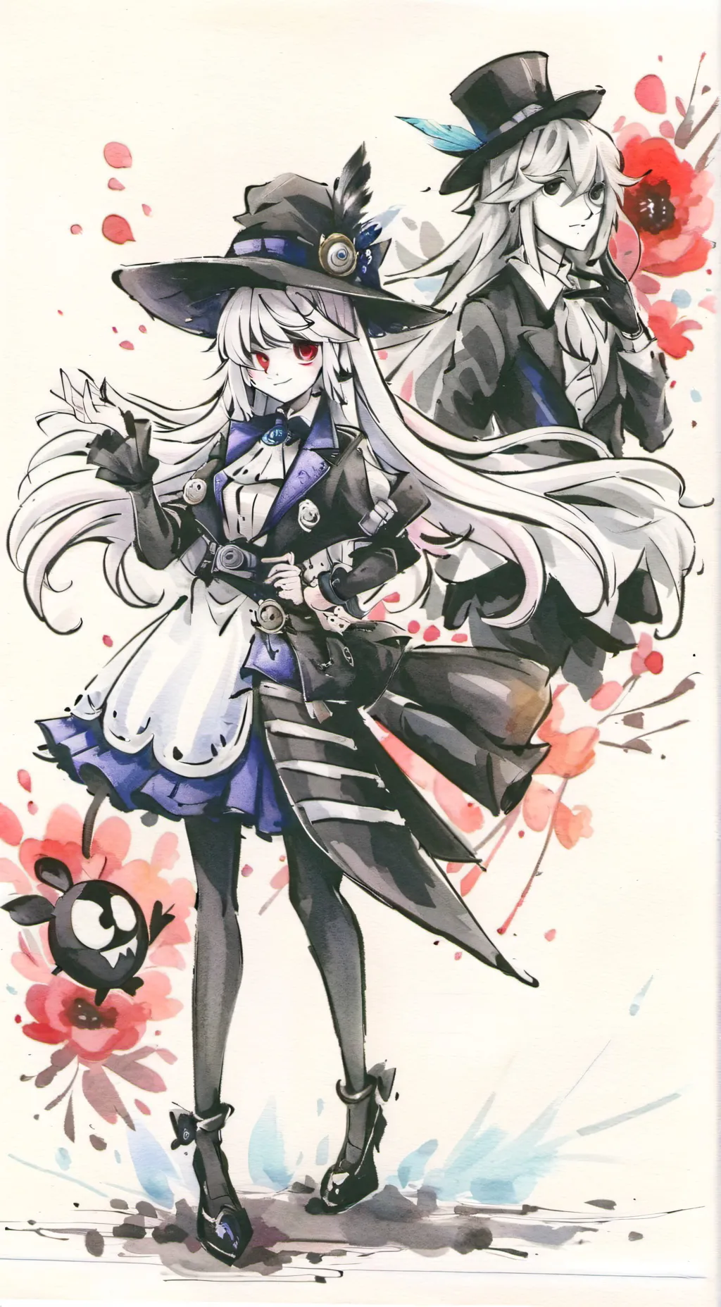 ai character: HH but genderbend background