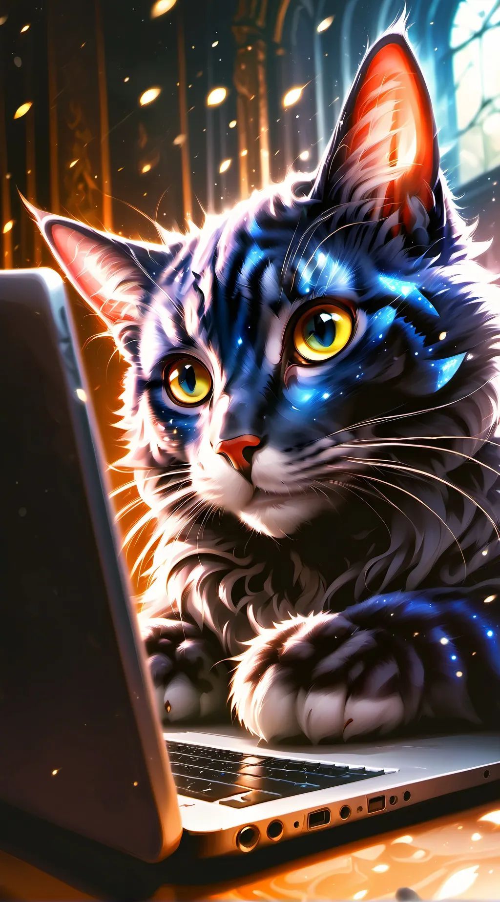 ai character: Starry background