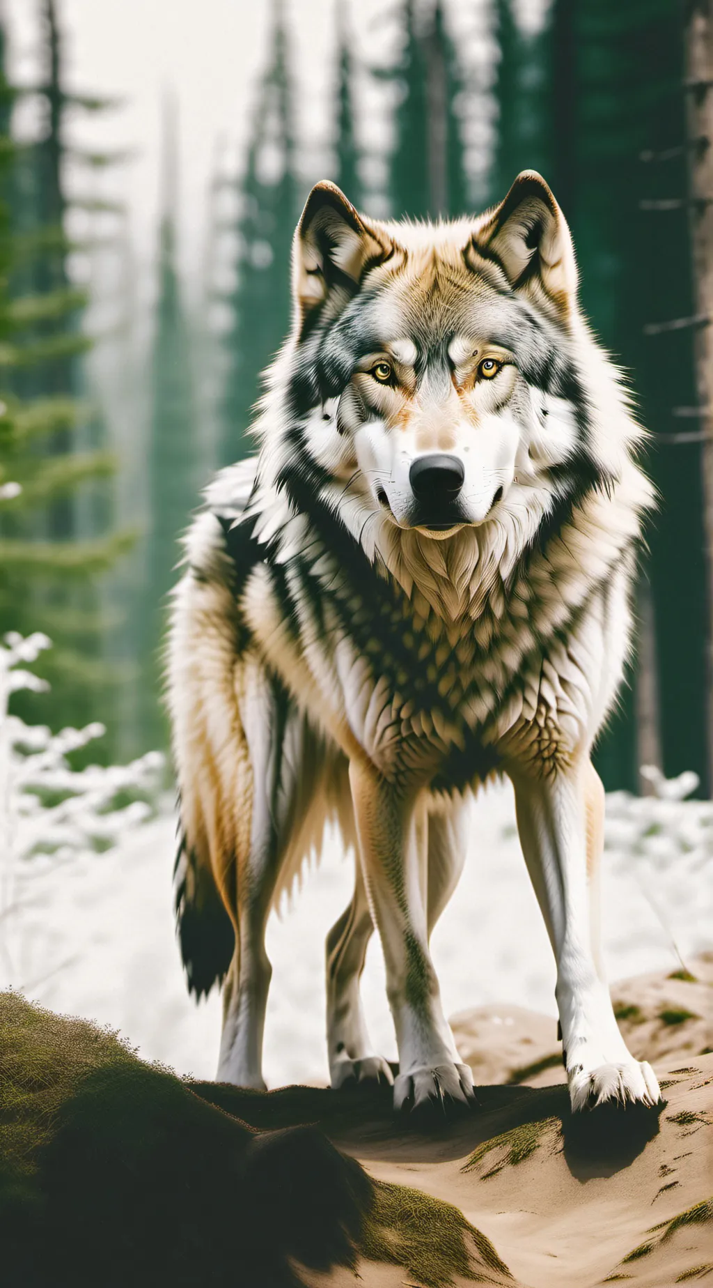 ai character: Girl wolf background