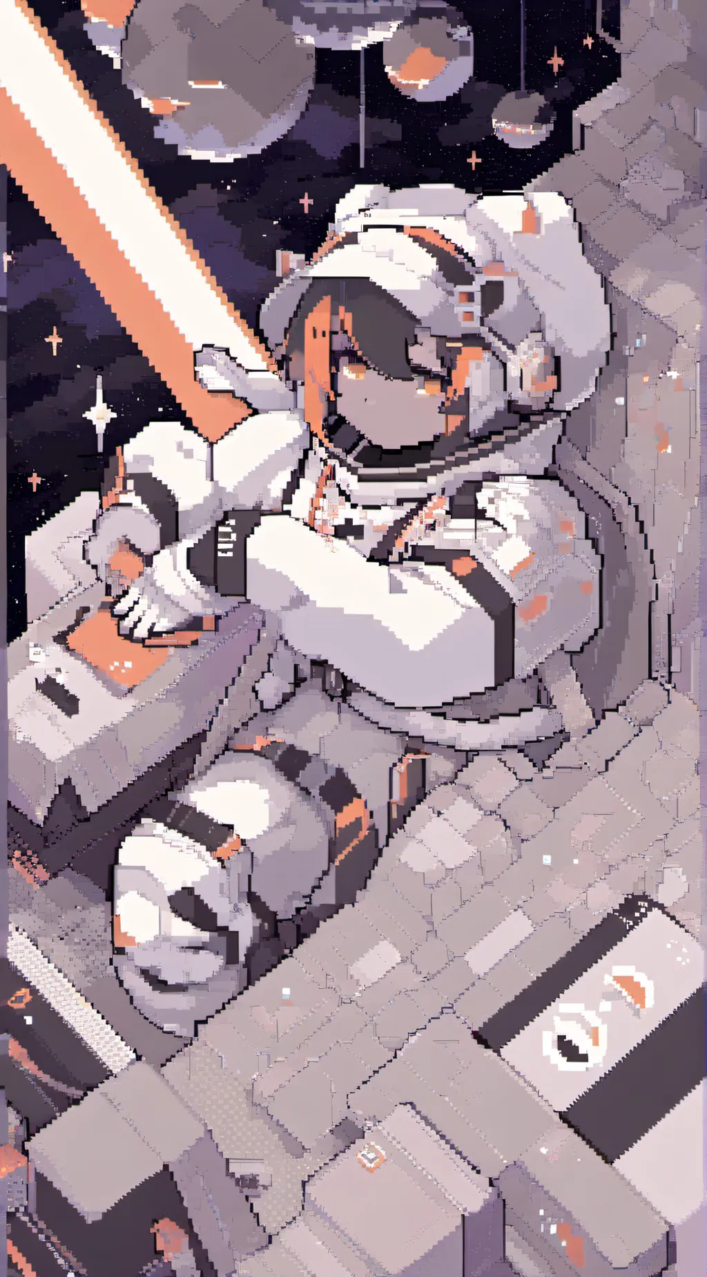 ai character: space  background