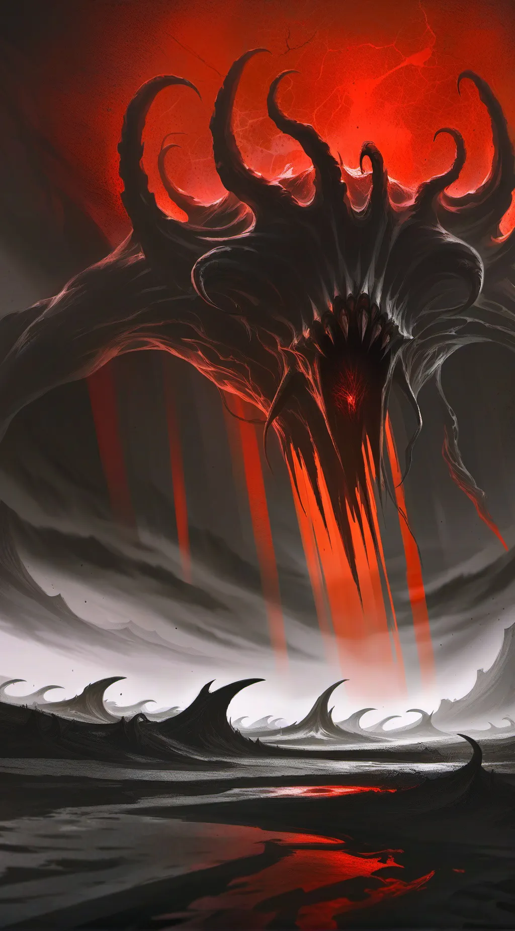 ai character: deep dark background