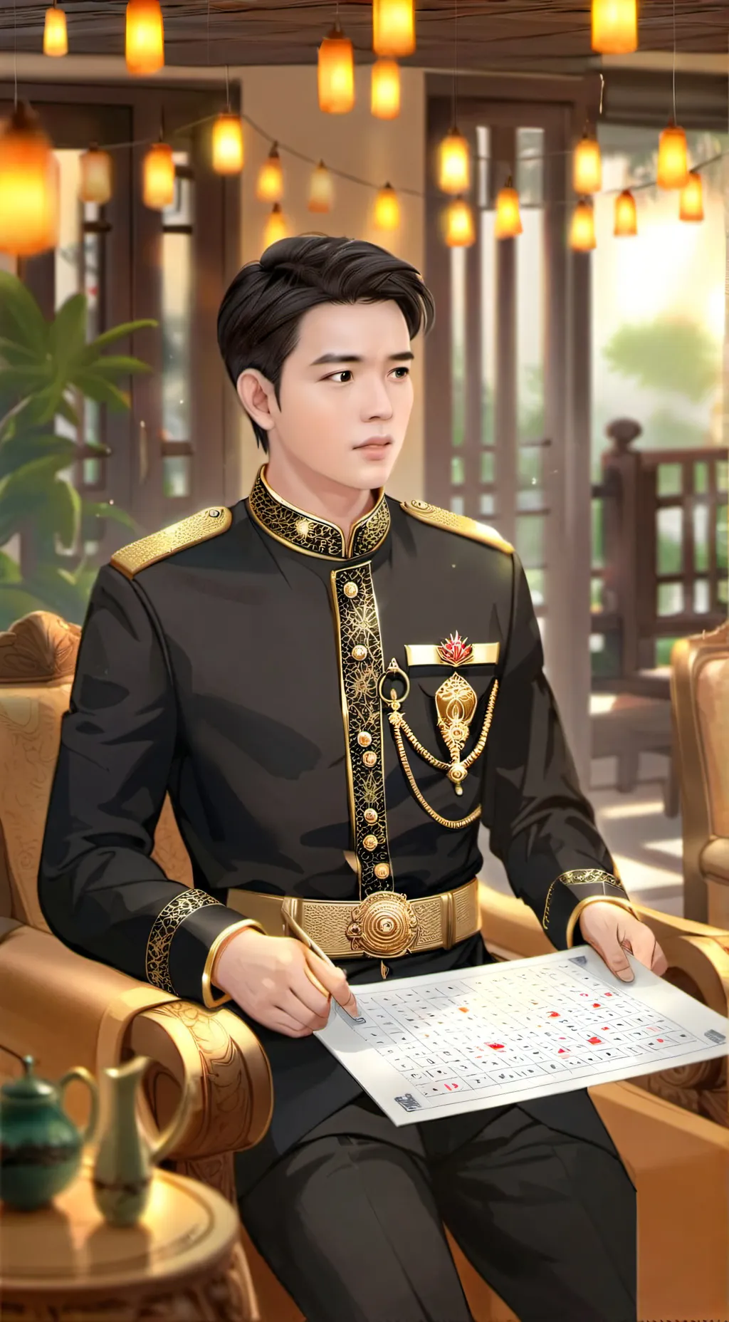 ai character: Saran  background